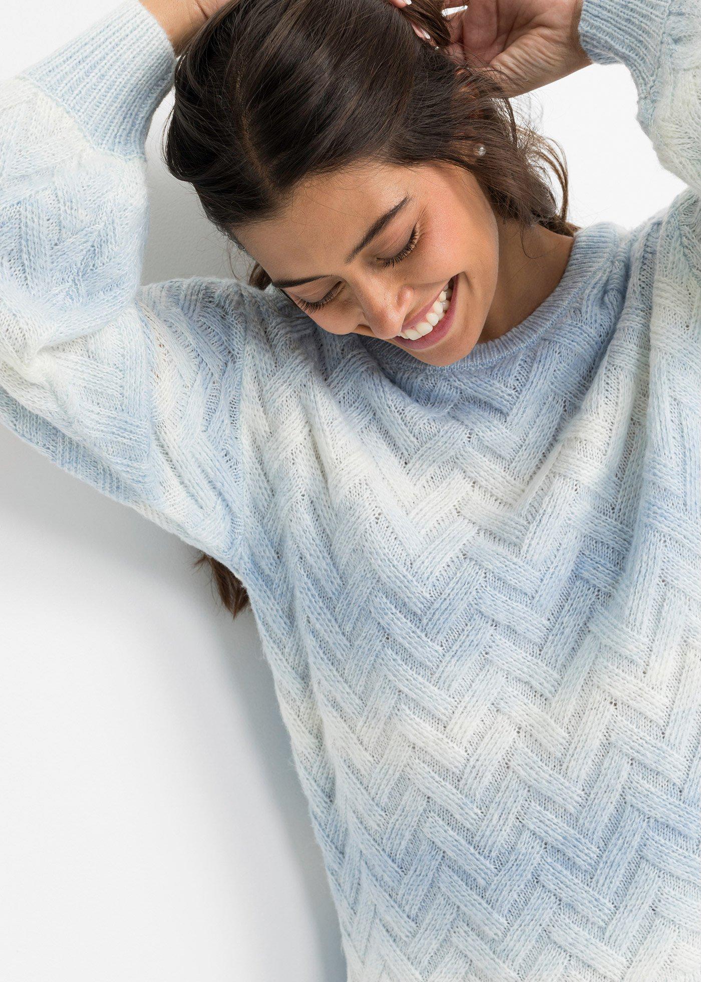 Sweter o pudełkowym kroju - Bonprix