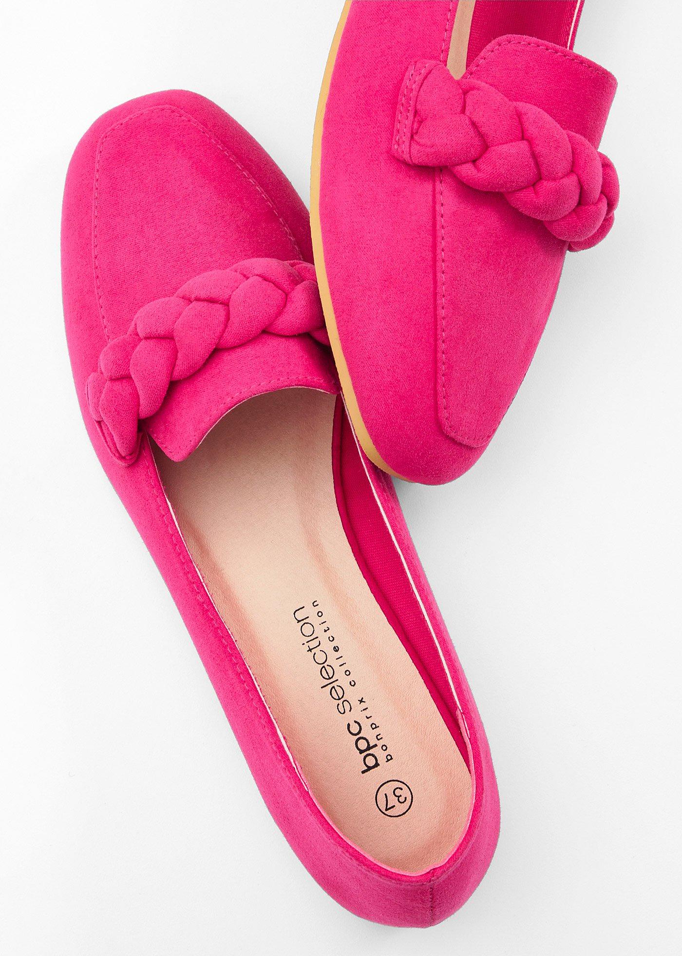 Loafersy z plecionym paskiem - Bonprix