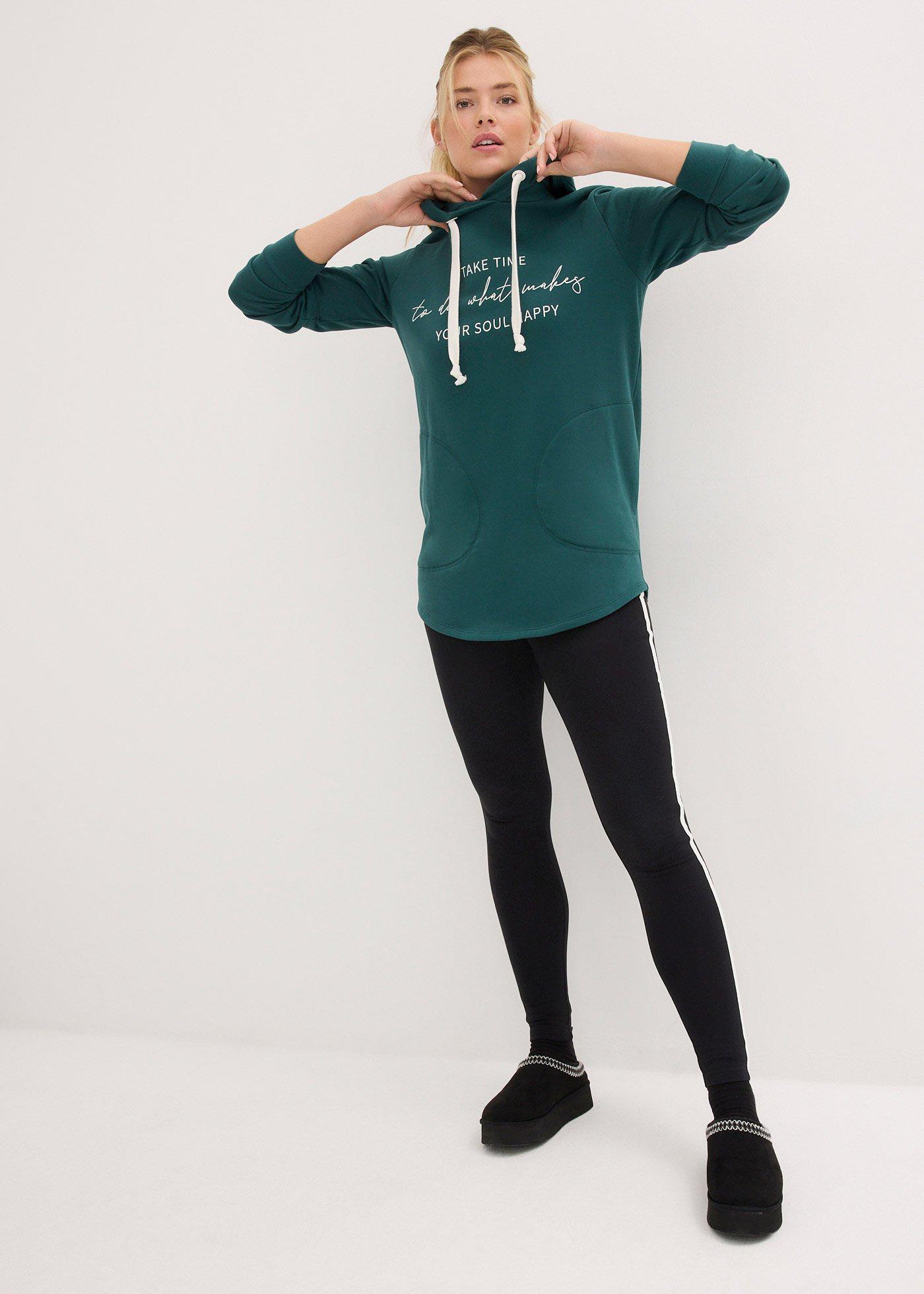 Dres sportowy z długą bluzą i legginsami (2 części) - Bonprix