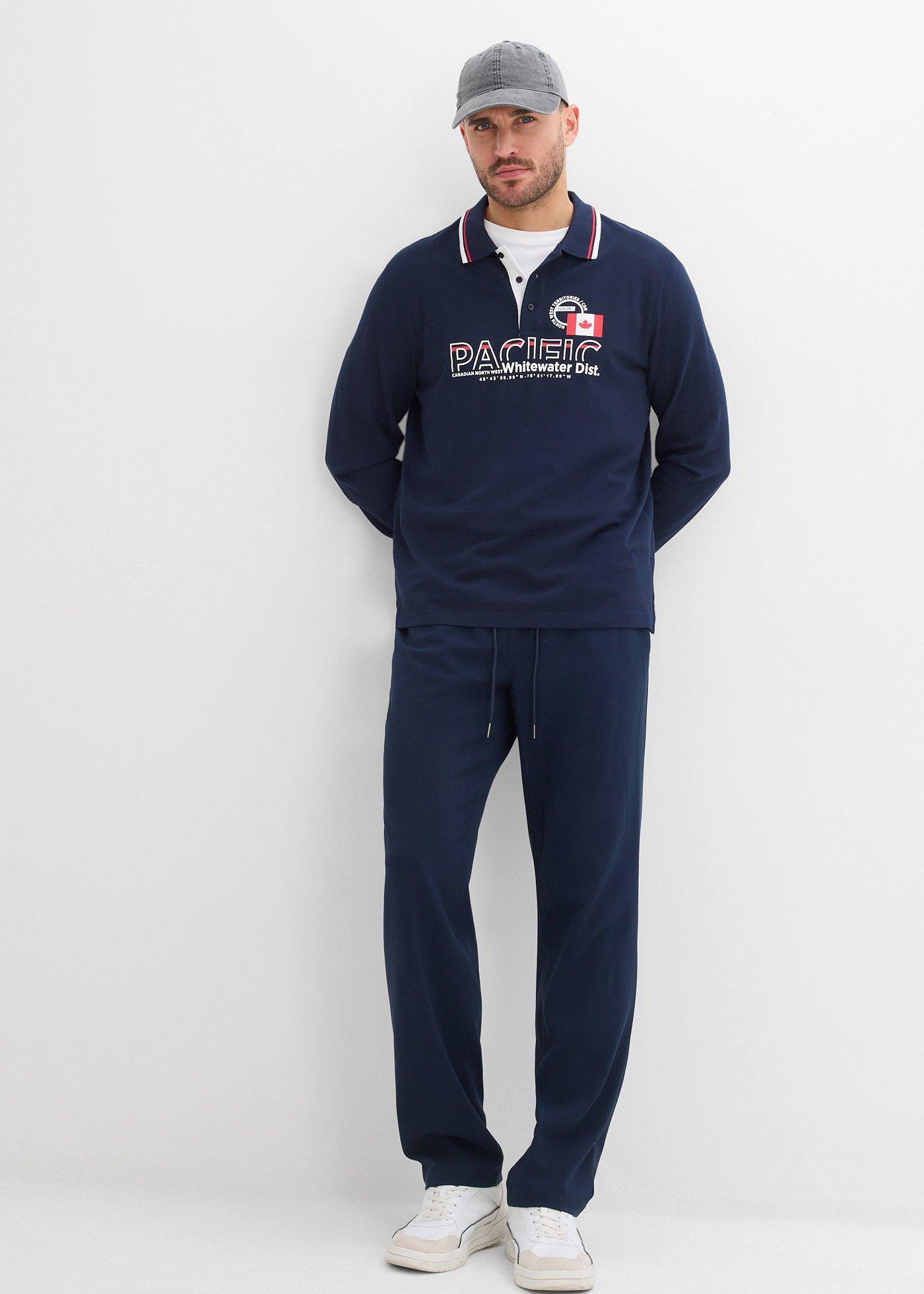 Spodnie z gumką w talii, ze stretchem, krój relaxed fit, straight - Bonprix