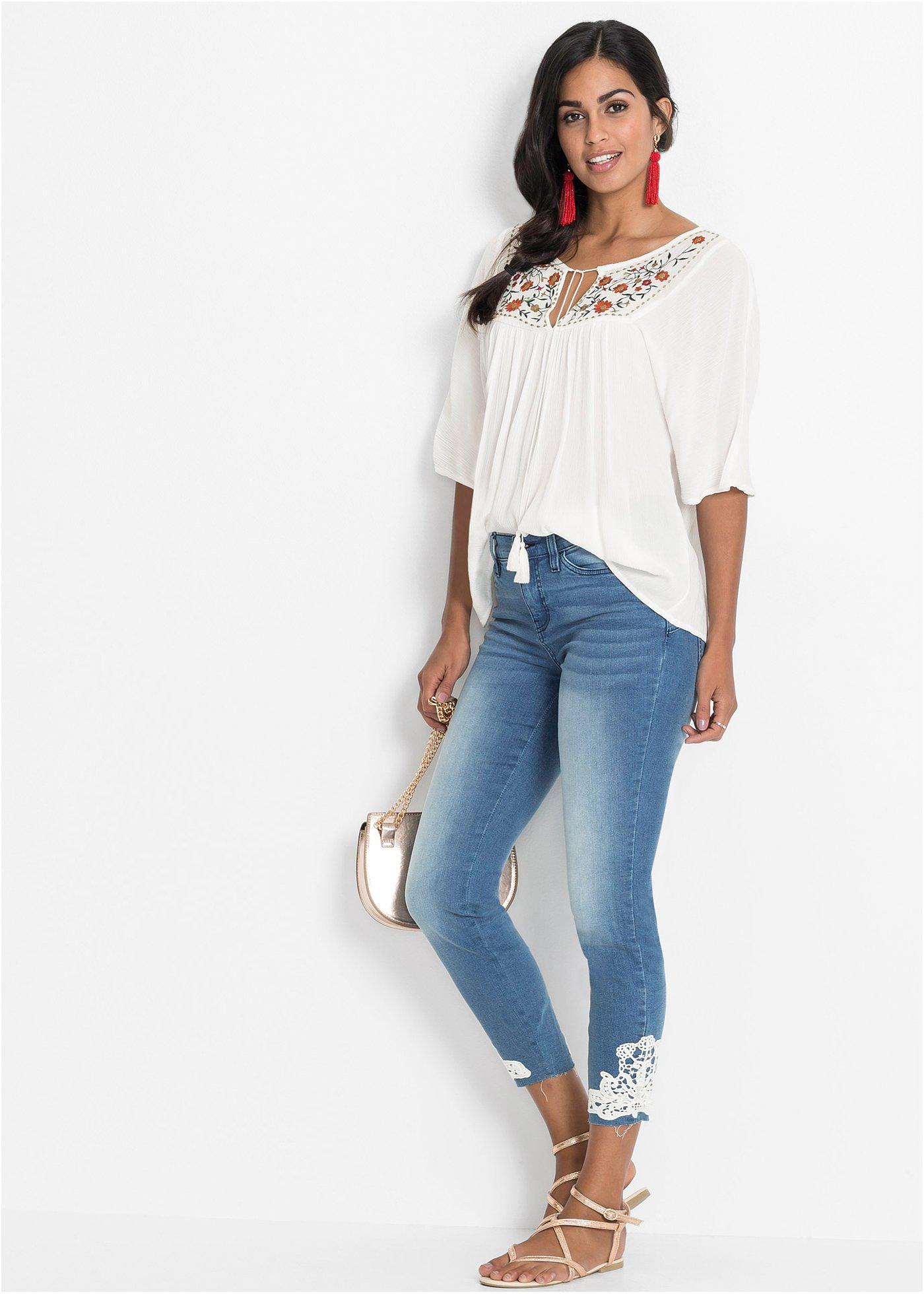 Tunika z miękkiej kreszowanej wiskozy - Bonprix