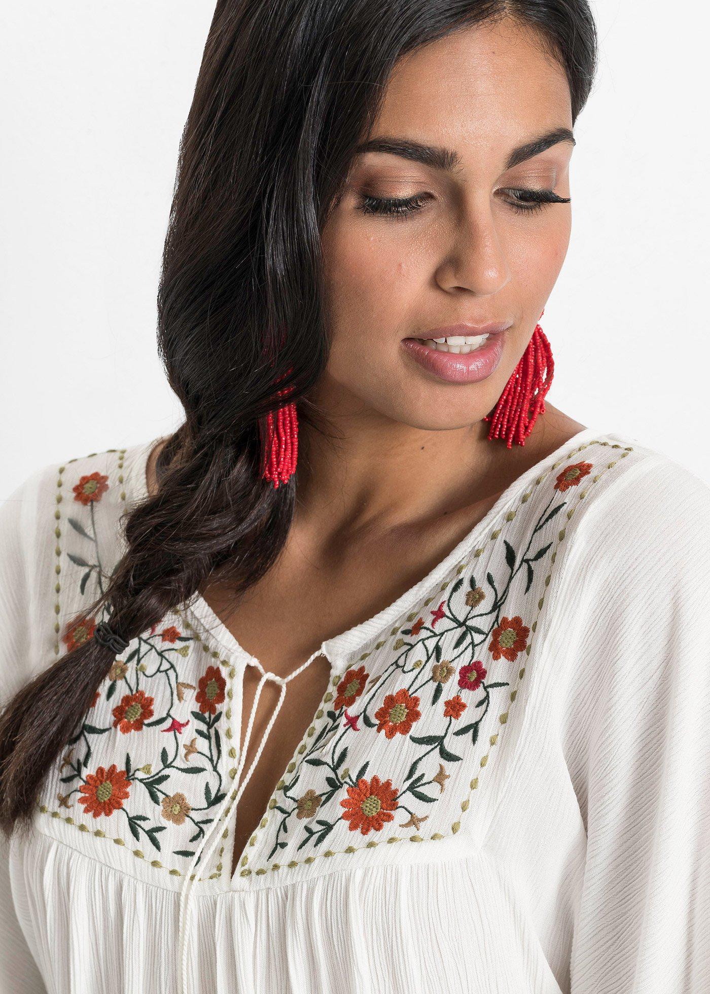 Tunika z miękkiej kreszowanej wiskozy - Bonprix