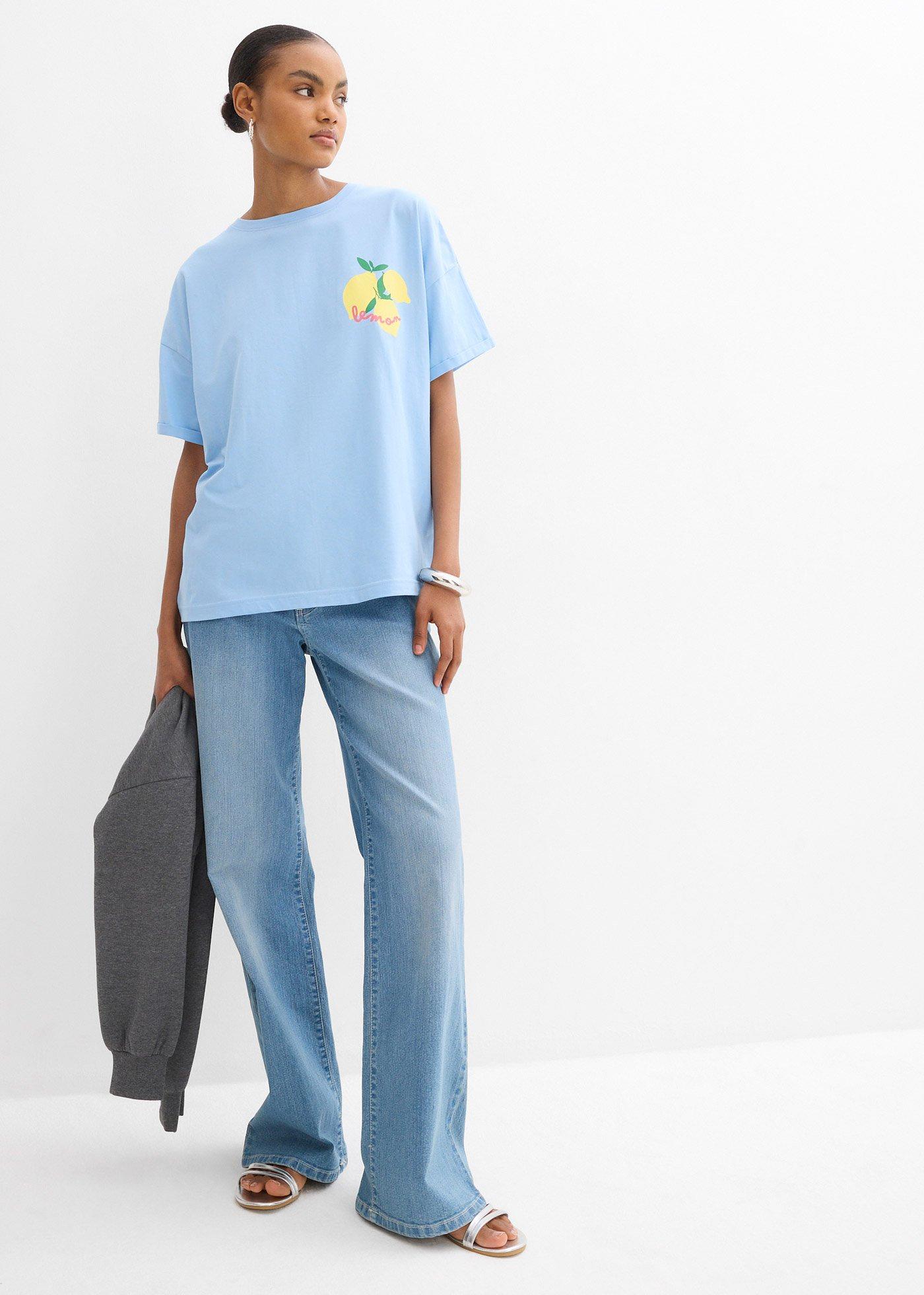 T-shirt oversize z czystej bawełny organicznej - Bonprix