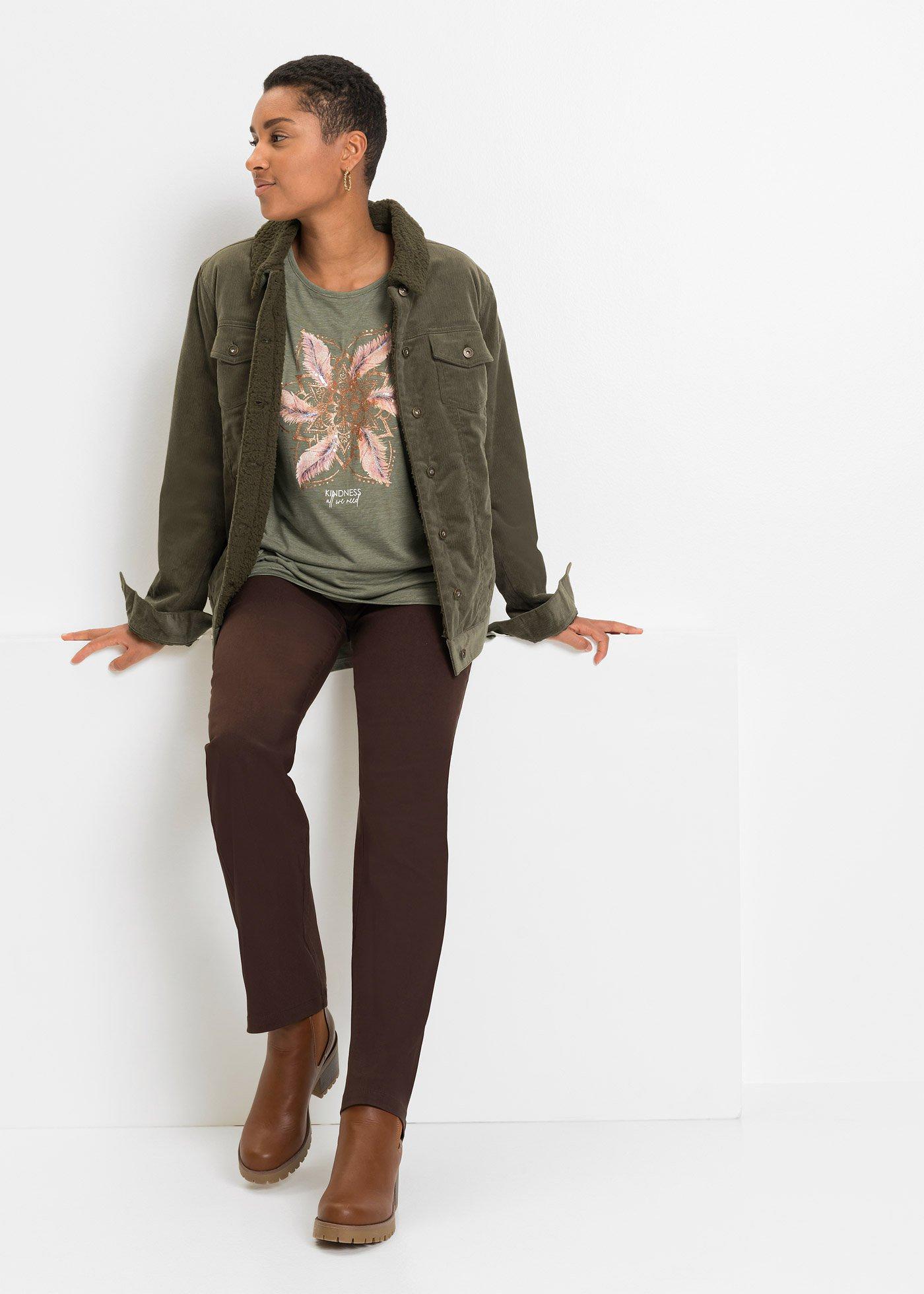 T-shirt z miękkiego materiału z domieszką wiskozy - Bonprix