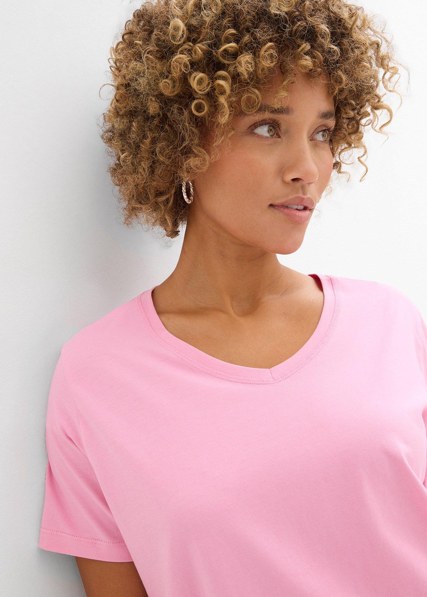 Szeroki T-shirt z bawełny organicznej - Bonprix