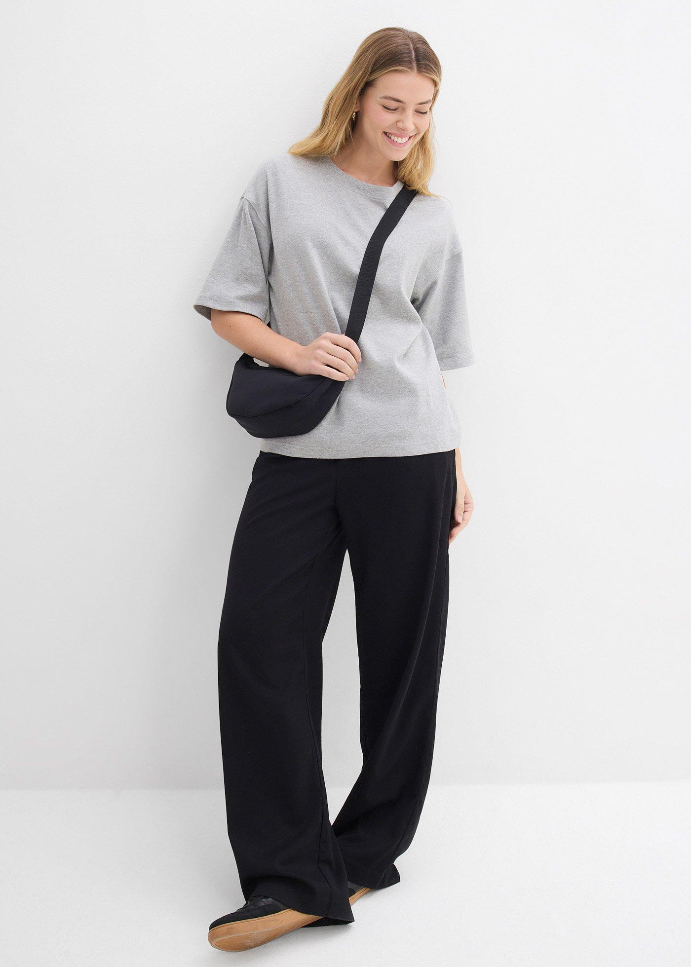 T-shirt oversize z ciężkiej bawełny organicznej - Bonprix