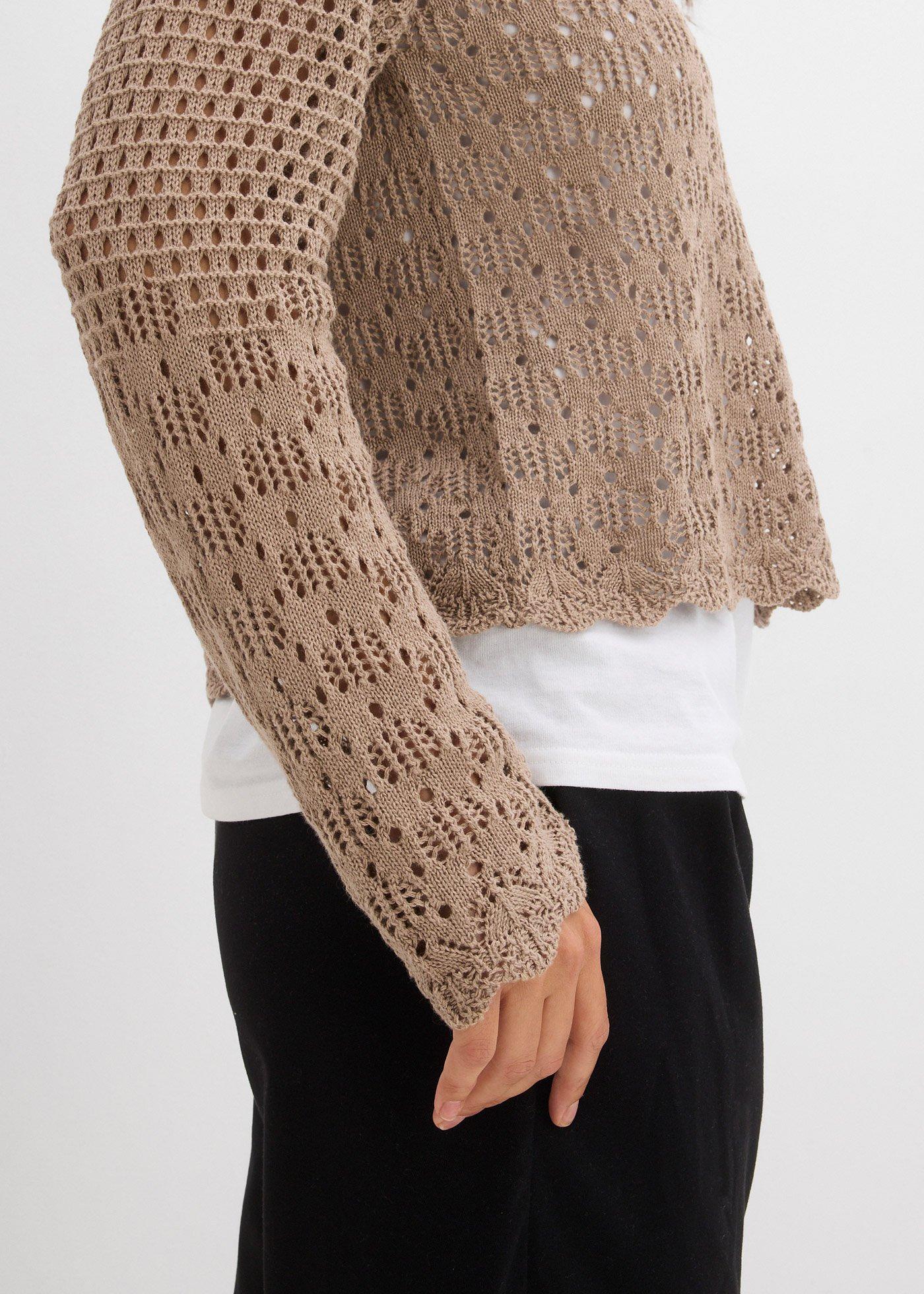 Lekki sweter ażurowy - Bonprix