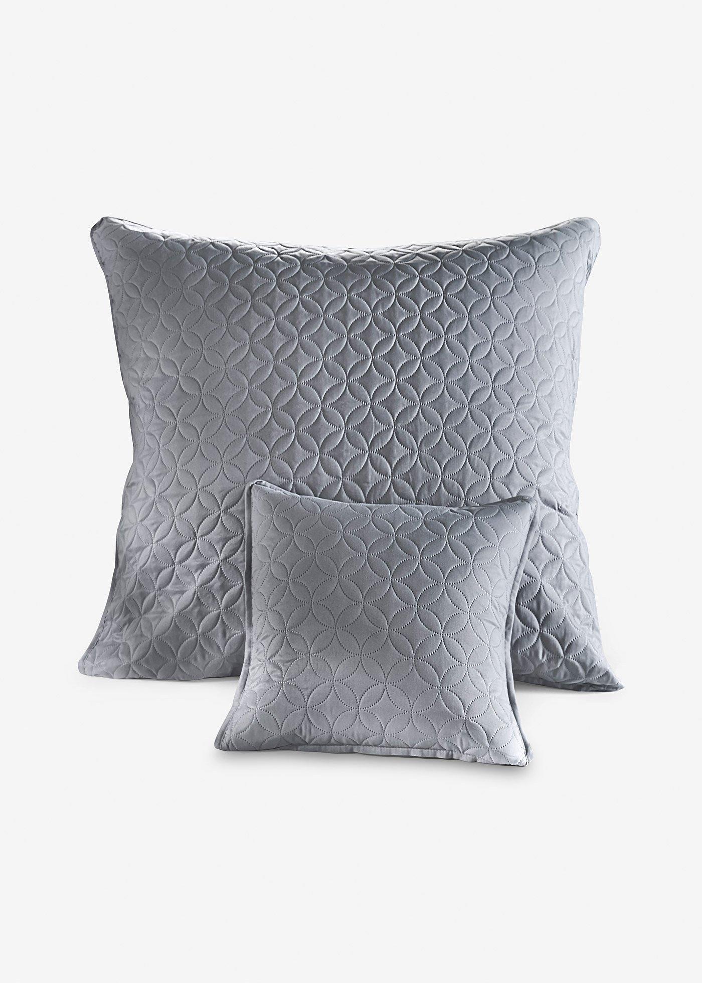 Lot de 2 housses de coussin avec surpiqûres