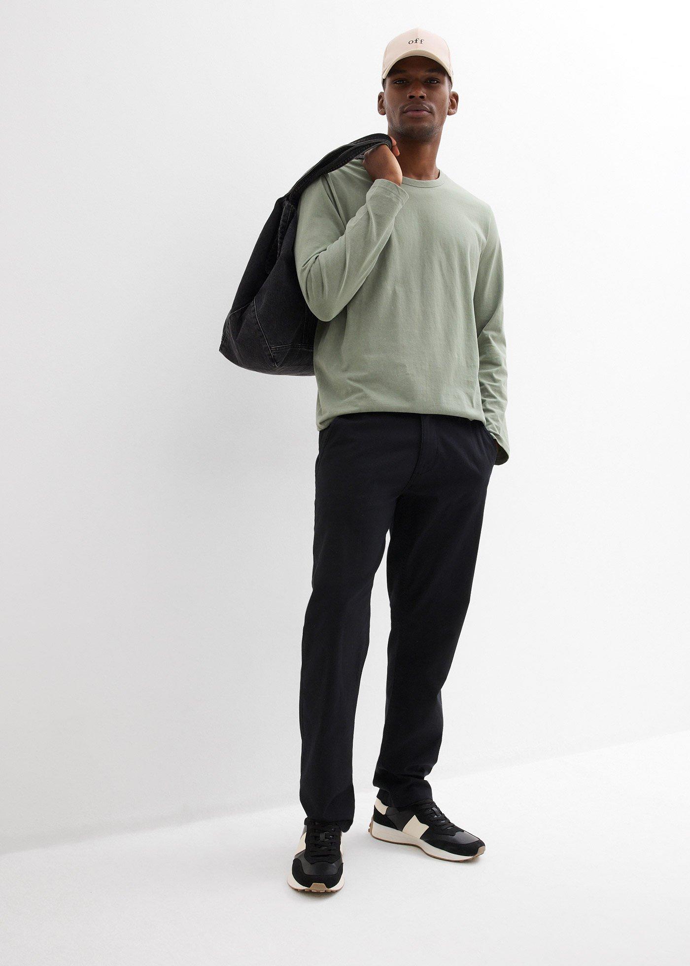 Spodnie chinosy z czystego lnu, regular fit, prosta nogawka - Bonprix