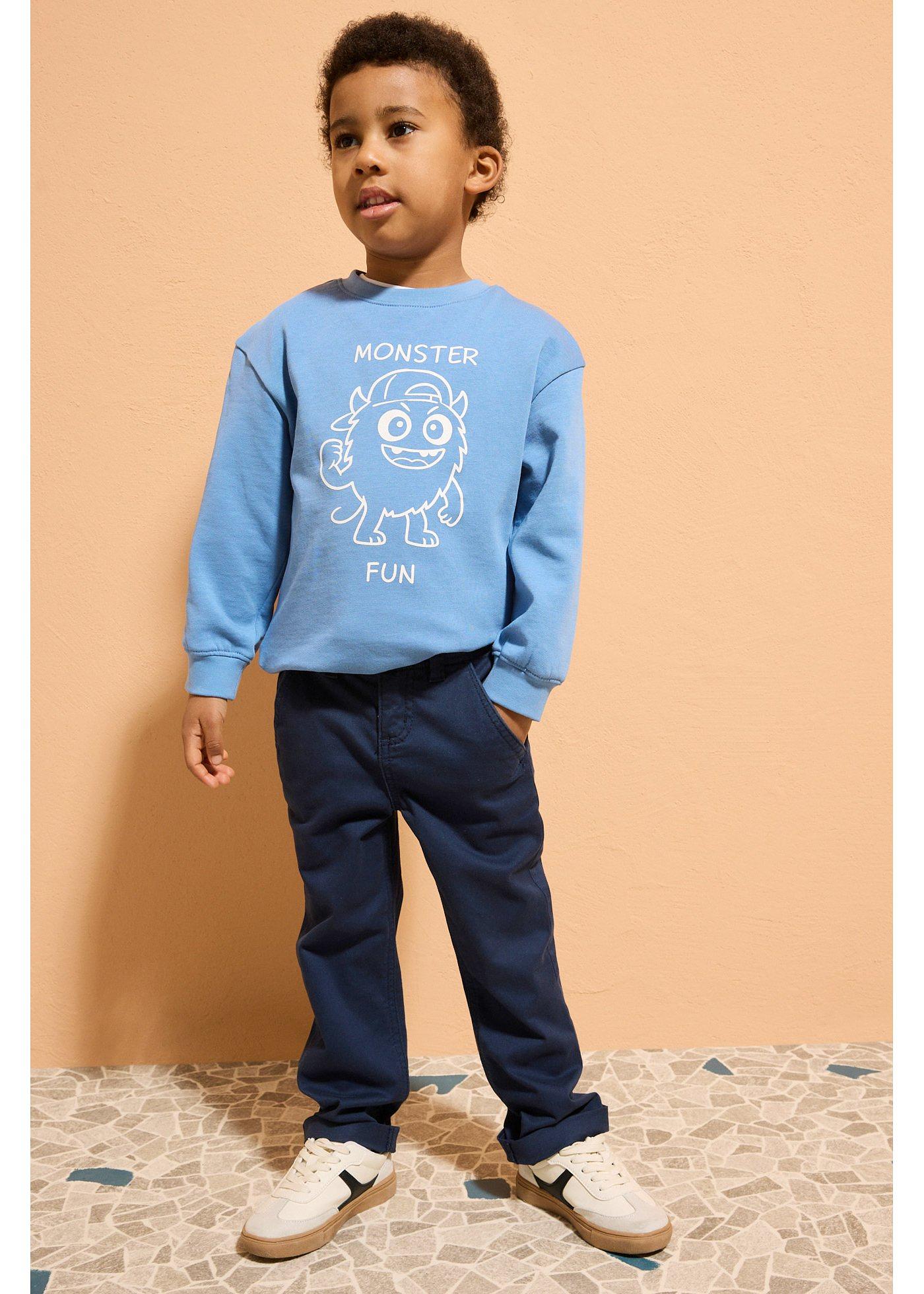 Spodnie chinosy slim fit z regulowaną talią, straight - Bonprix