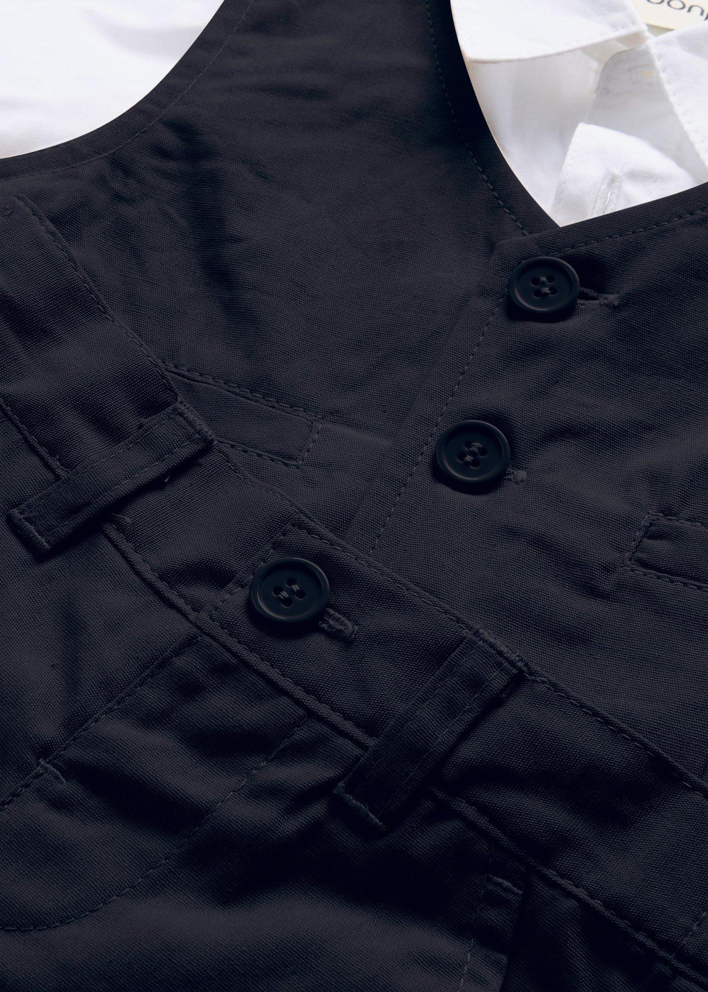 Zestaw garniturowy: koszula, kamizelka i spodnie z czystej bawełny (komplet 3-częściowy) - Bonprix