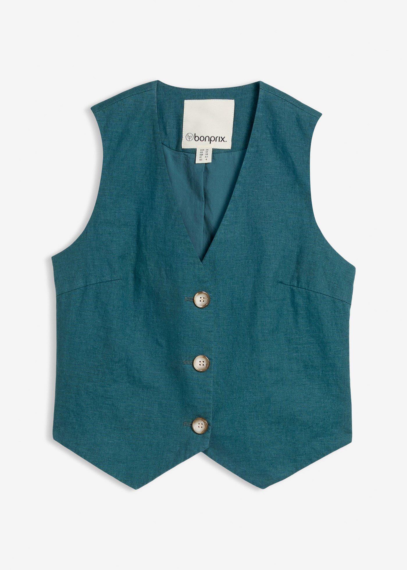 Gilet sans manches 100 % lin