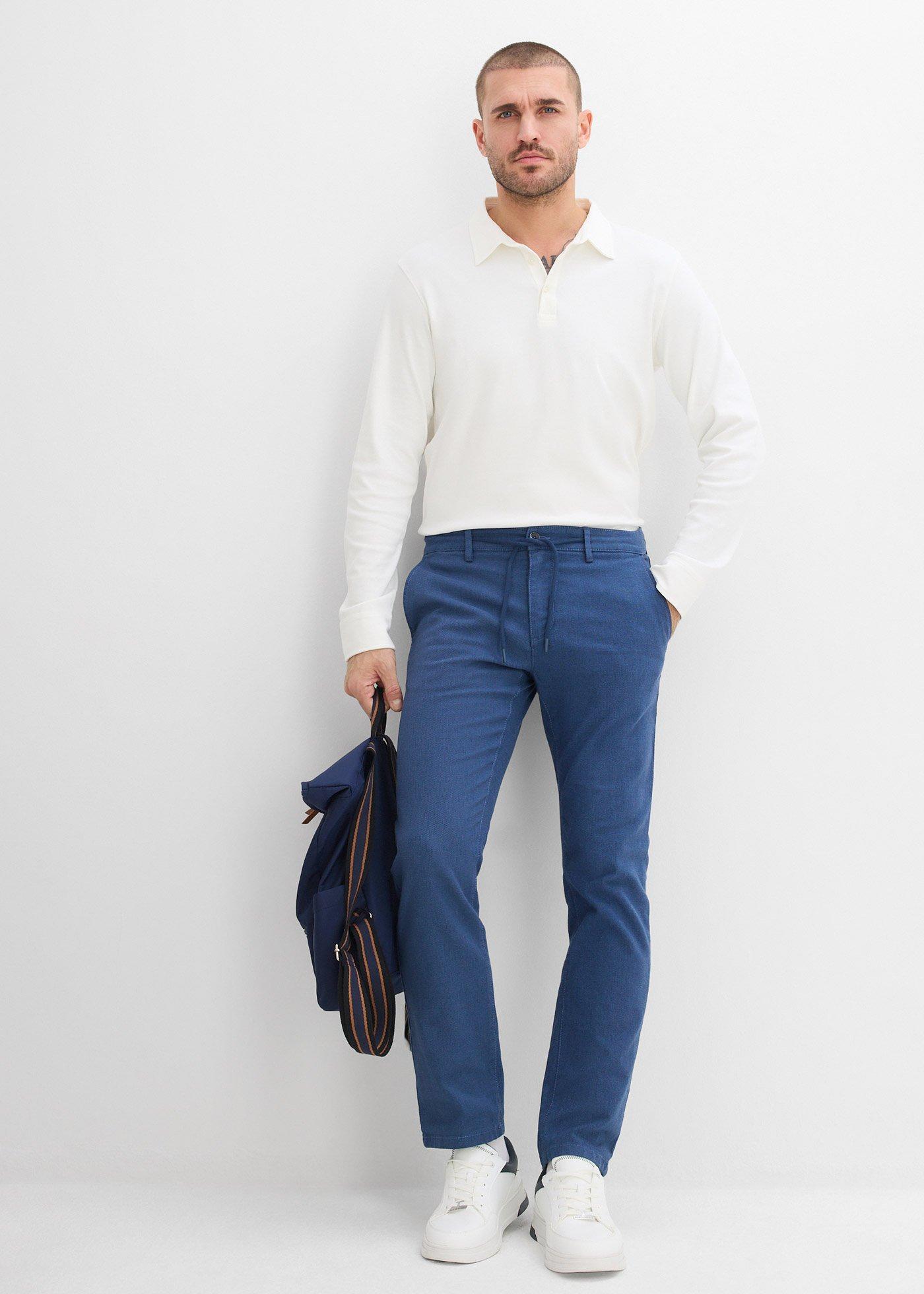 Spodnie chinosy regular fit, z regulowanym wygodnym pasem, straight - Bonprix
