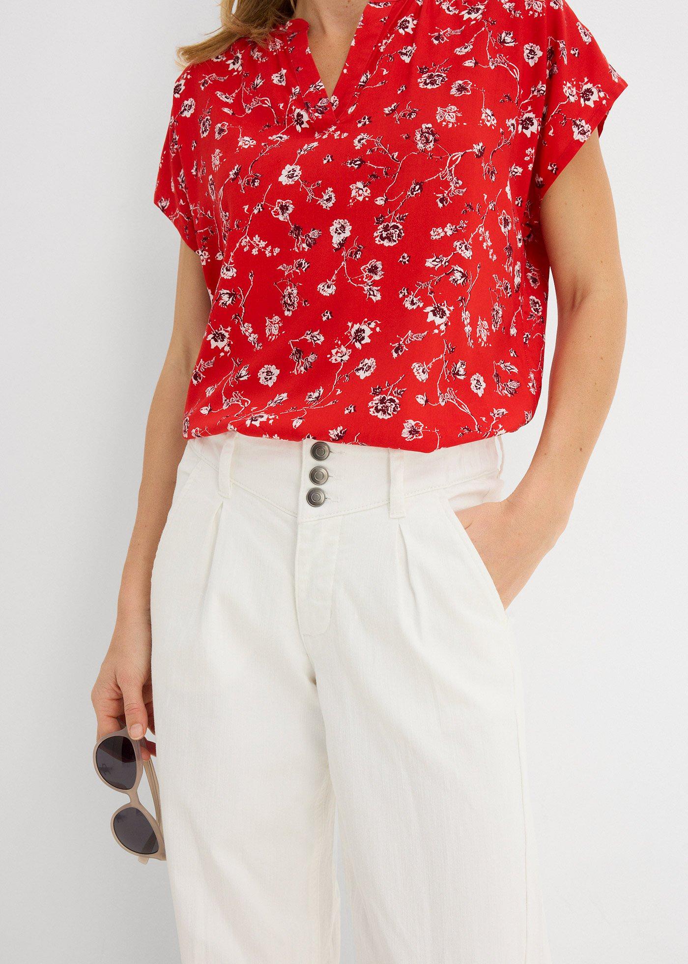 Jeansy wide leg, high waist z wygodną talią - Bonprix