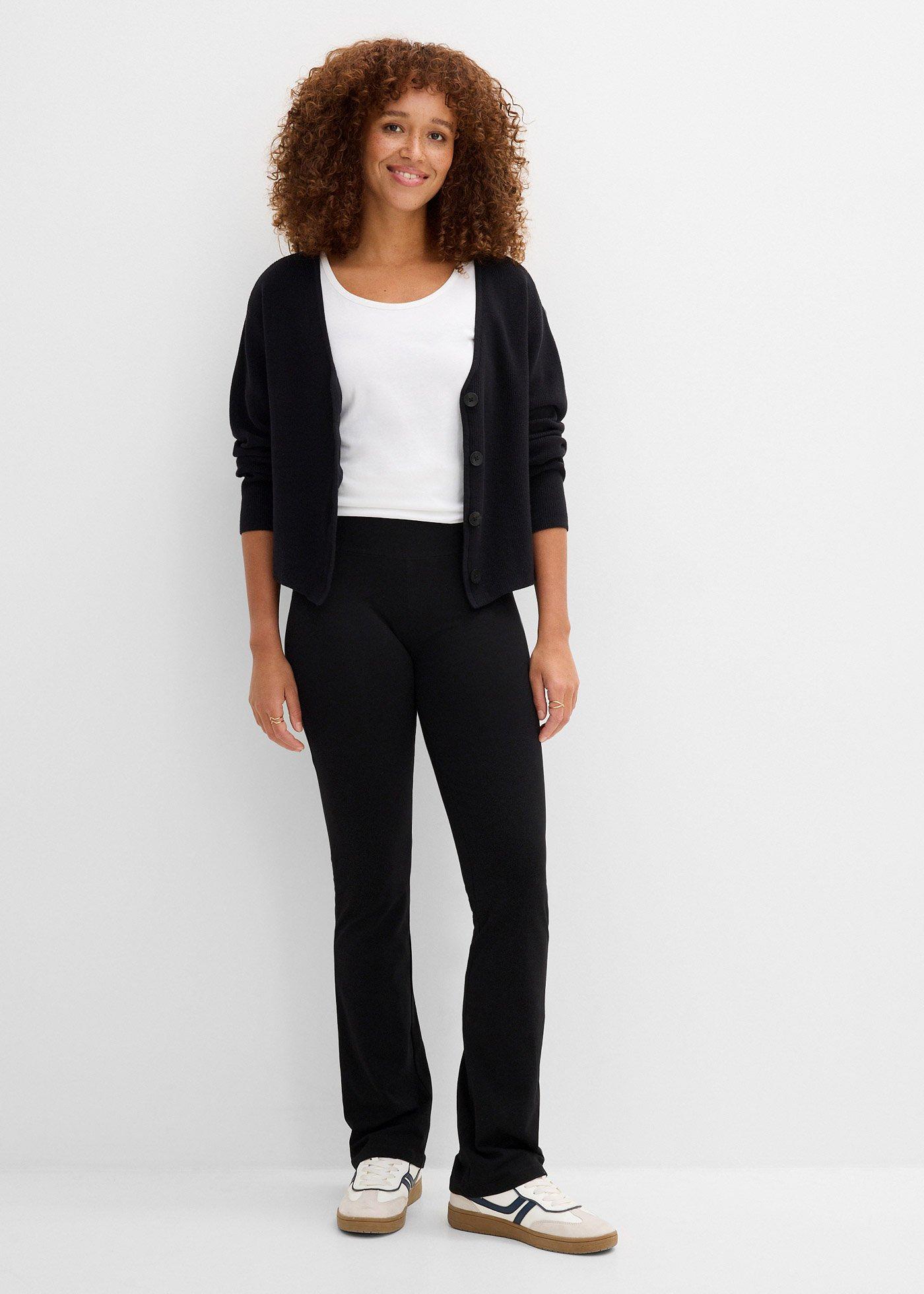 Legginsy z poszerzanymi nogawkami - Bonprix