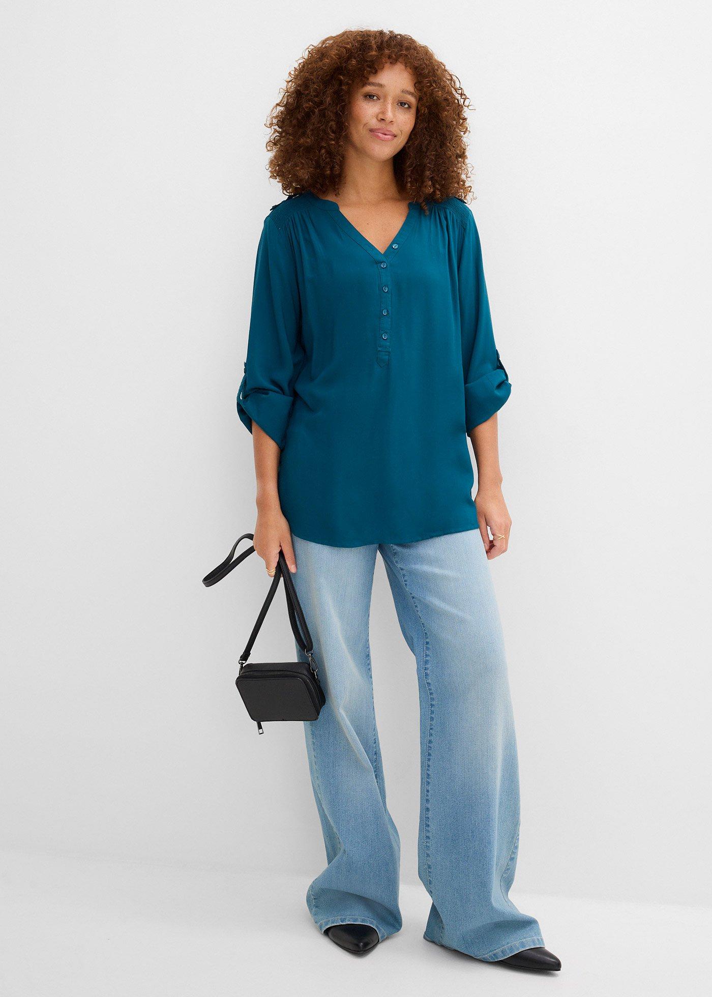 Bluzka tunikowa z miękkiej wiskozy - Bonprix