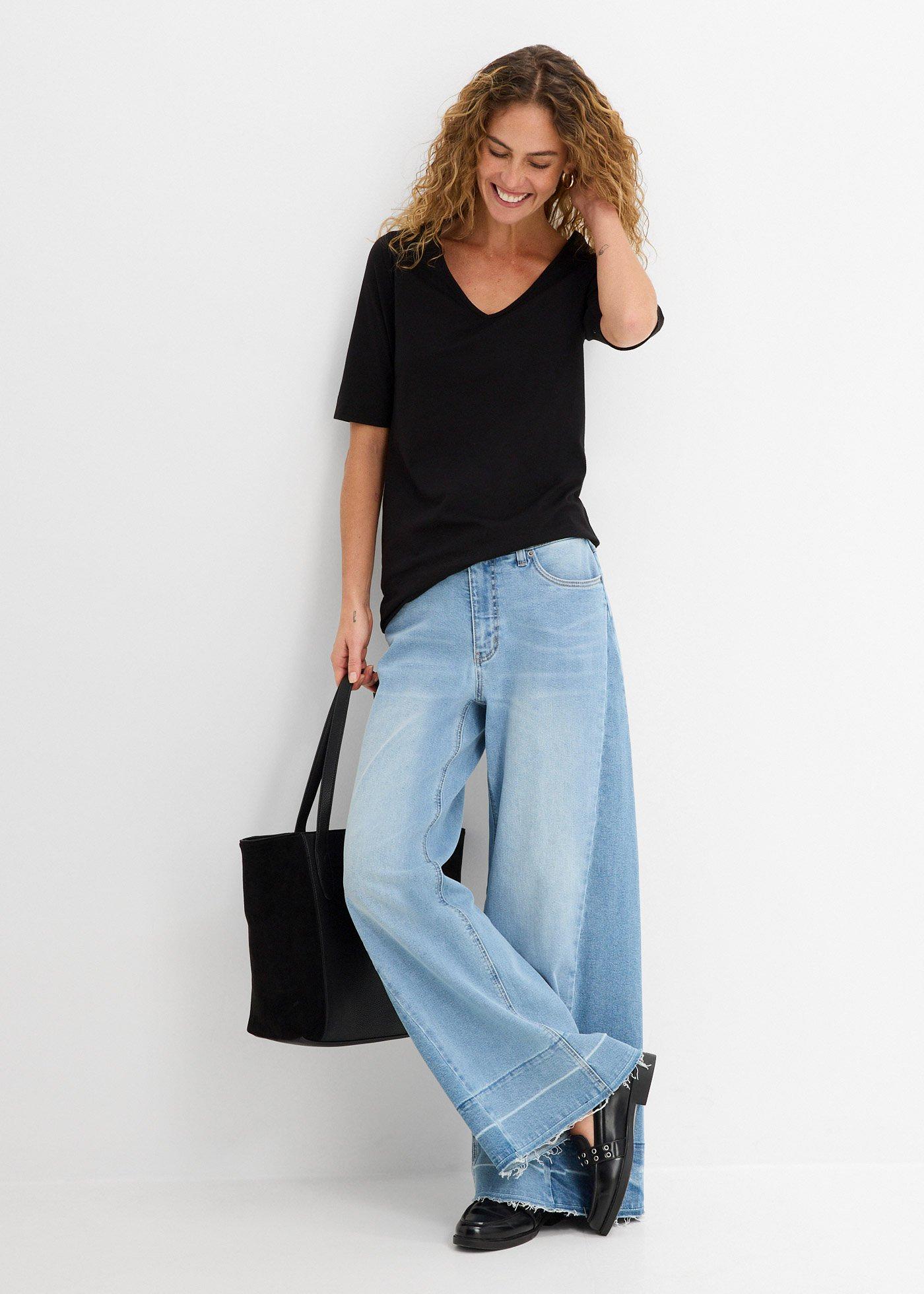 Długa koszulka podkreślająca figurę - Bonprix