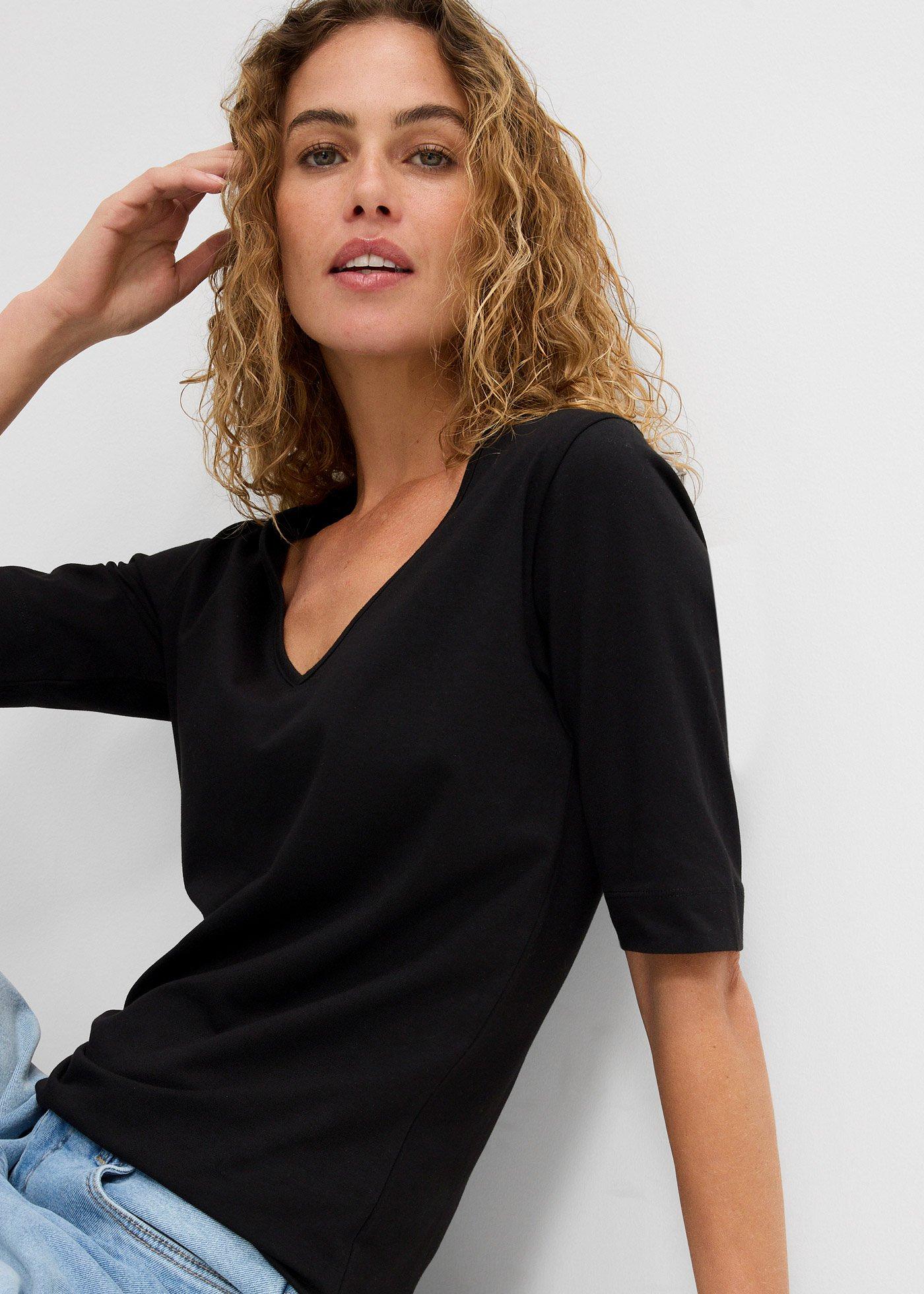 Długa koszulka podkreślająca figurę - Bonprix