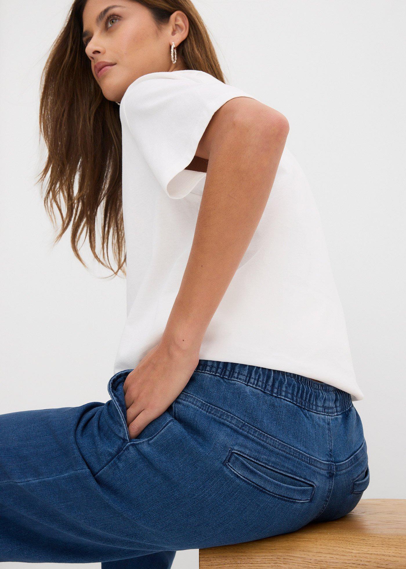 Dżinsy ze stretchem wide leg, mid waist - Bonprix