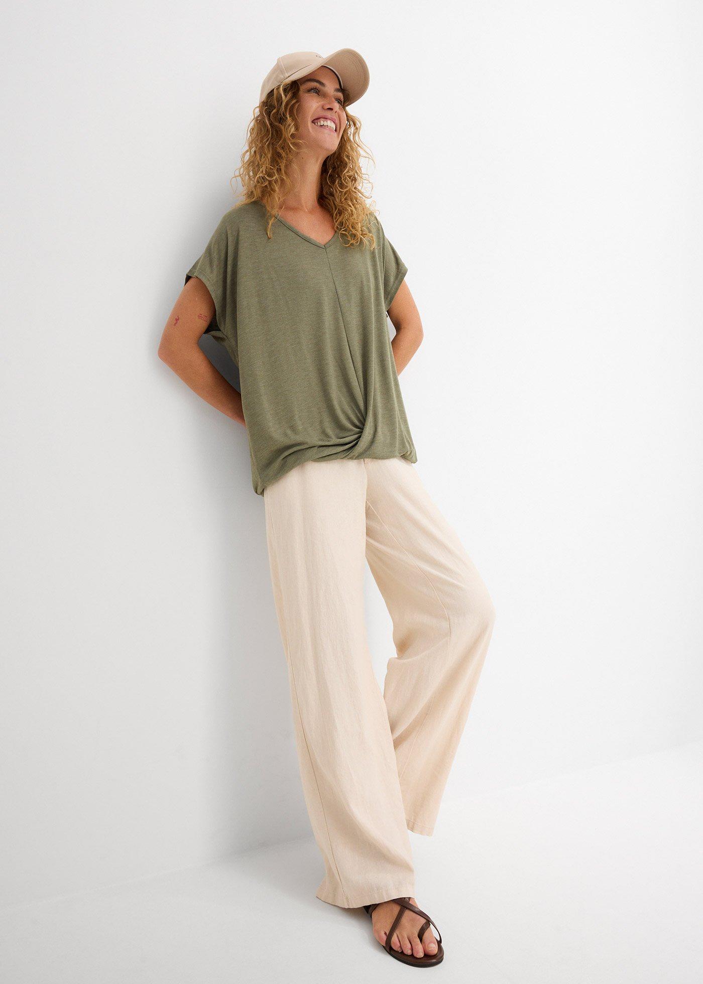 T-shirt z mieszanki wiskozy - Bonprix