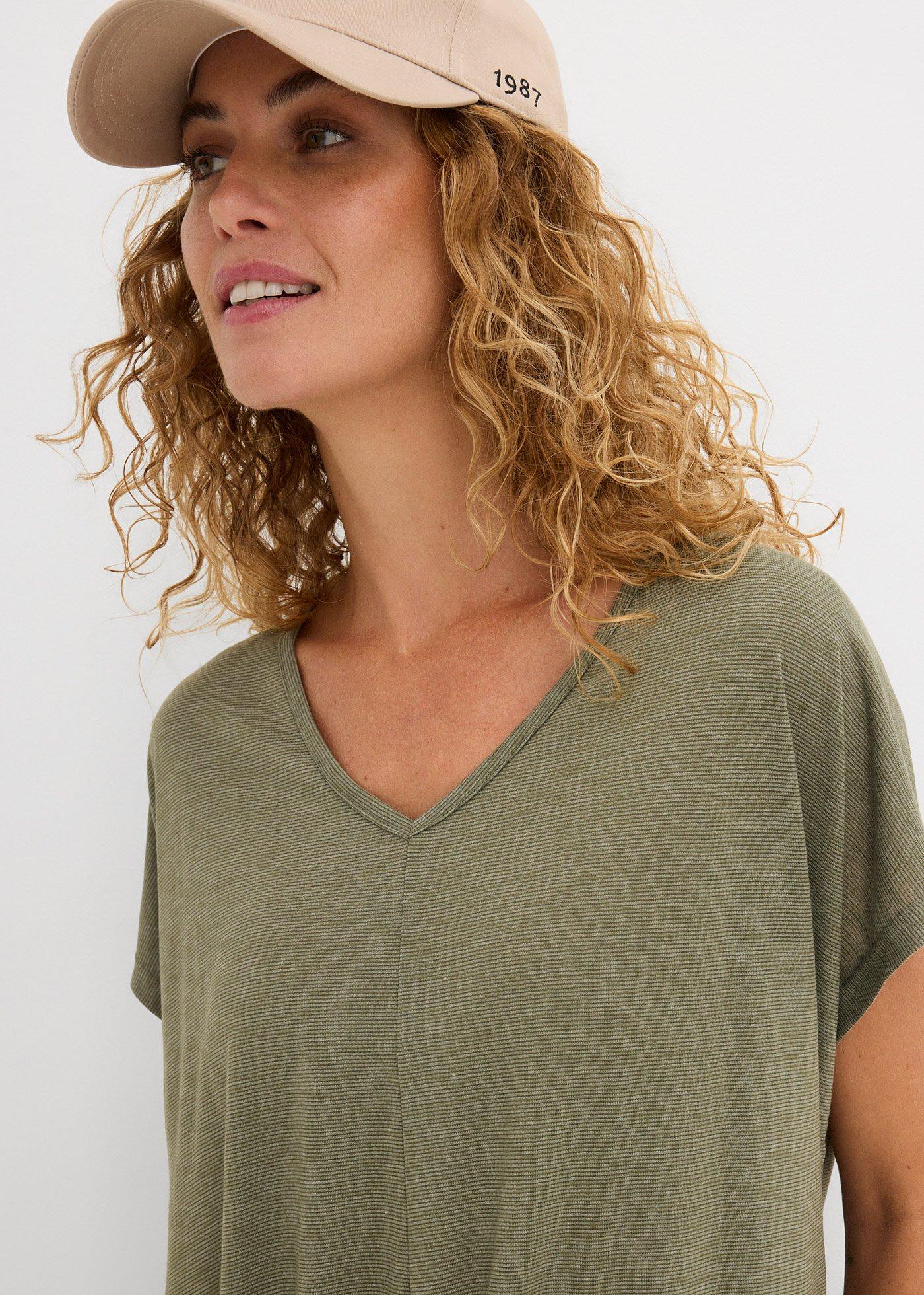 T-shirt z mieszanki wiskozy - Bonprix