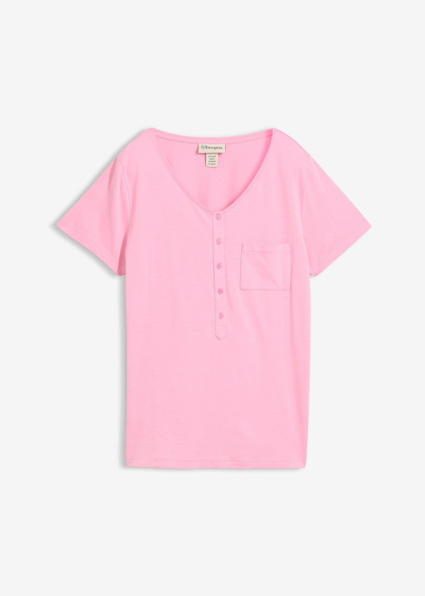 T-shirt à encolure boutonnée