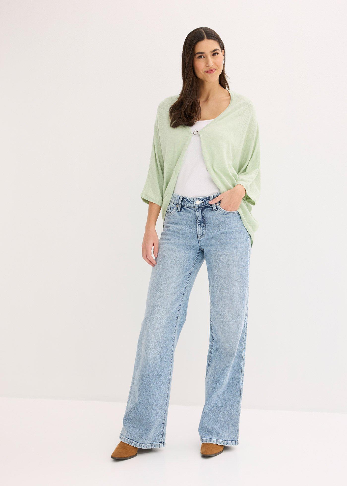 Bawełniany kardigan z cienkiej dzianiny - Bonprix