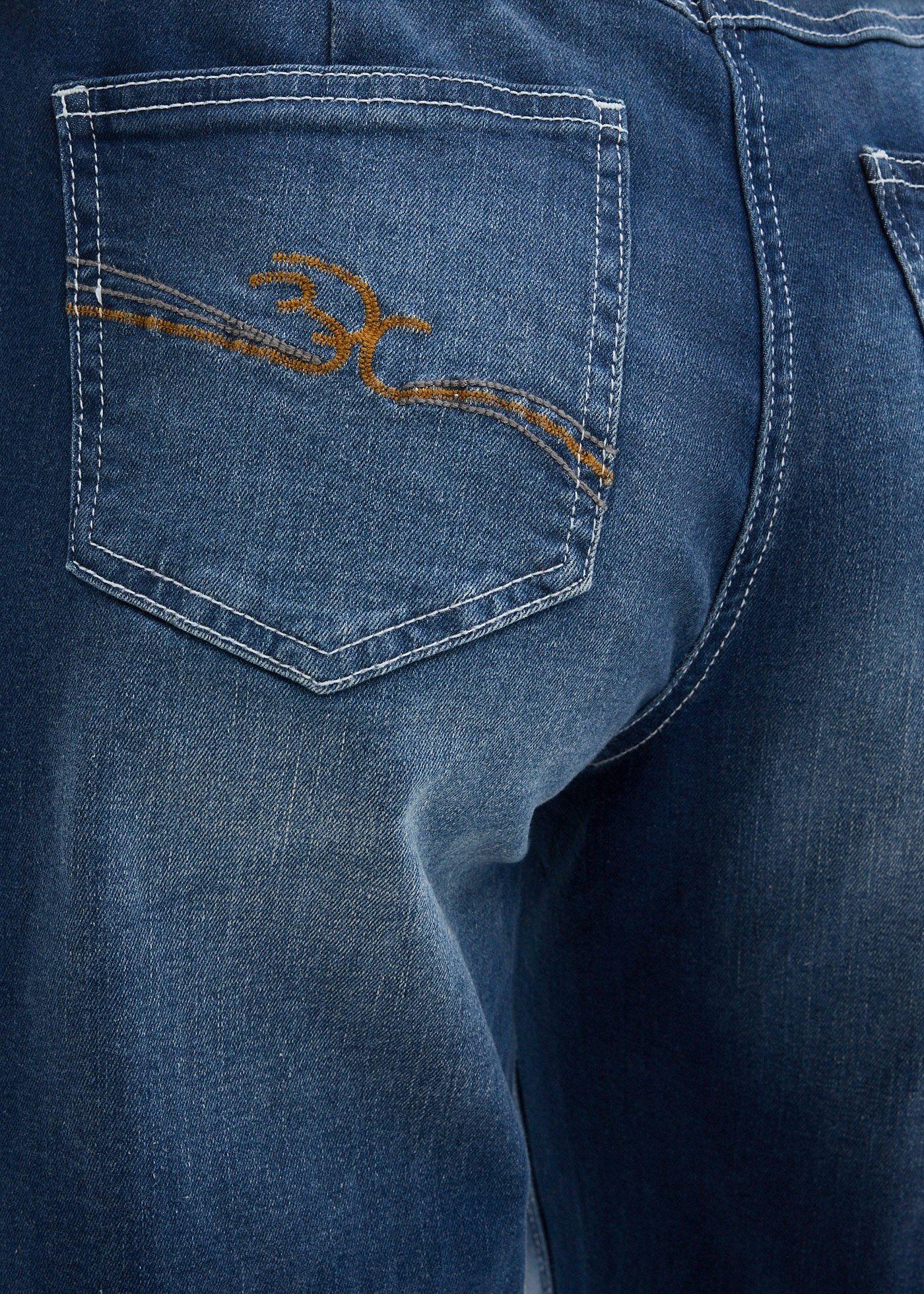 Jeansy wide leg, mid waist, z elastyczną wstawką w talii - Bonprix