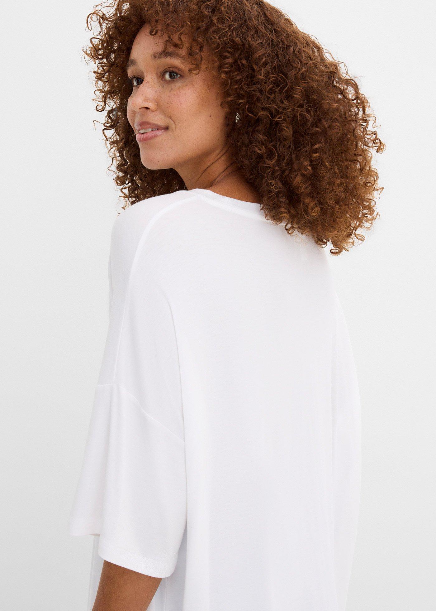 T-shirt oversize z lejącej wiskozy - Bonprix