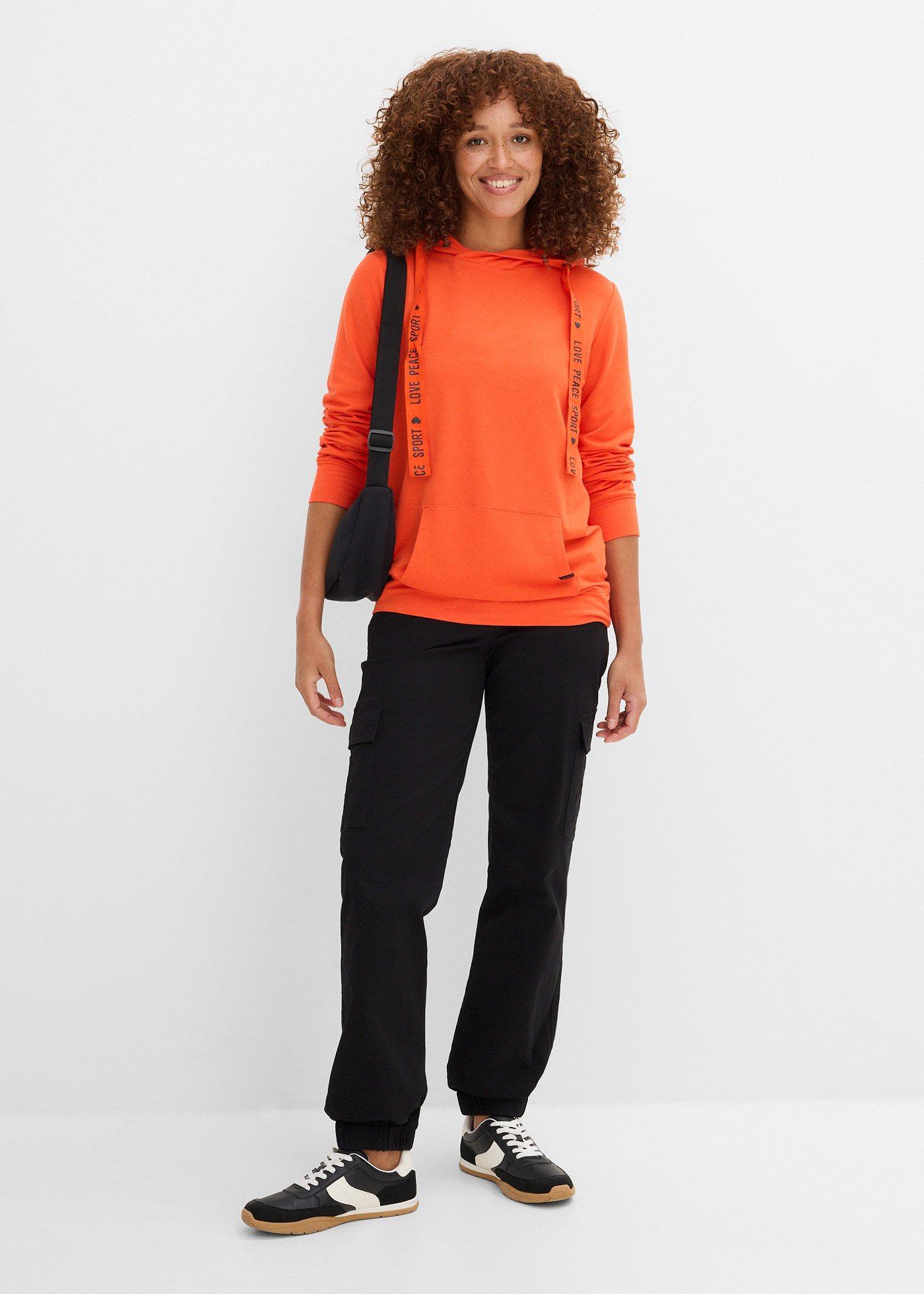 Bluza z kapturem, z miękkiego materiału z wiskozą - Bonprix