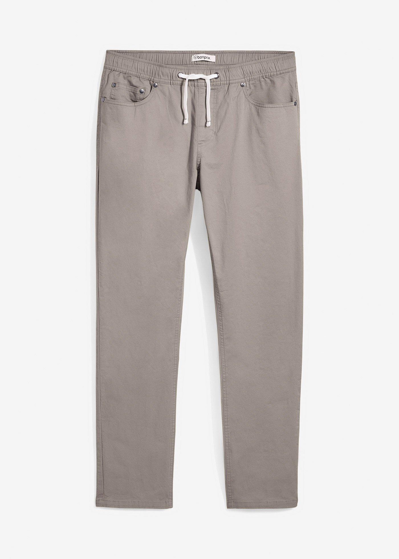 Pantaloni cu elastic și șiret Regular Fit Stretch, Straight