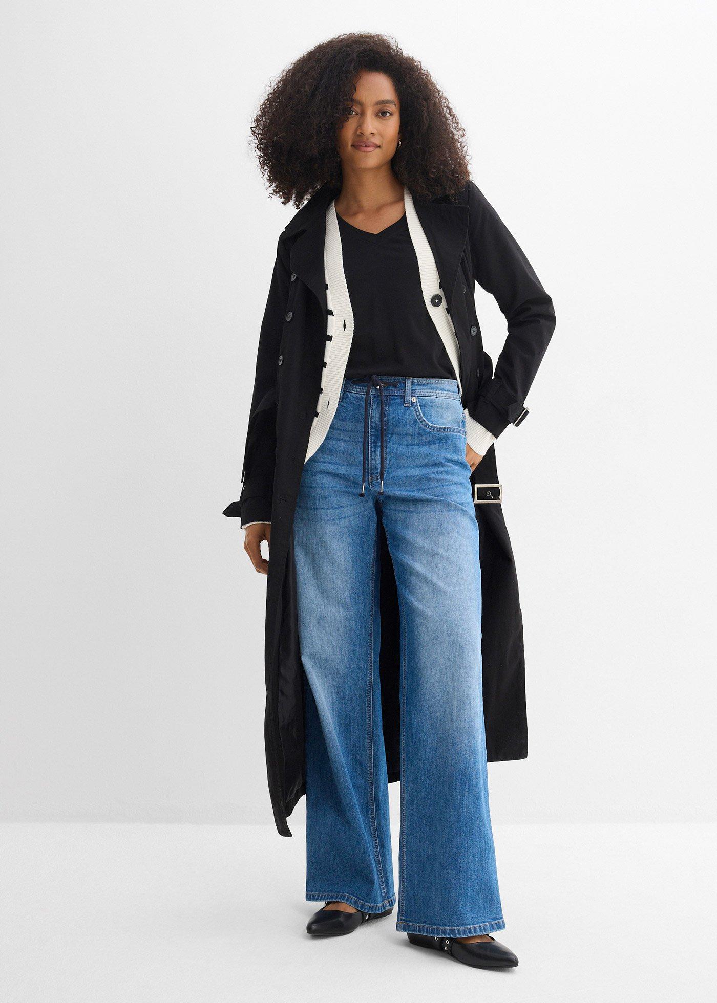 Luźne jeansy, high waist - Bonprix