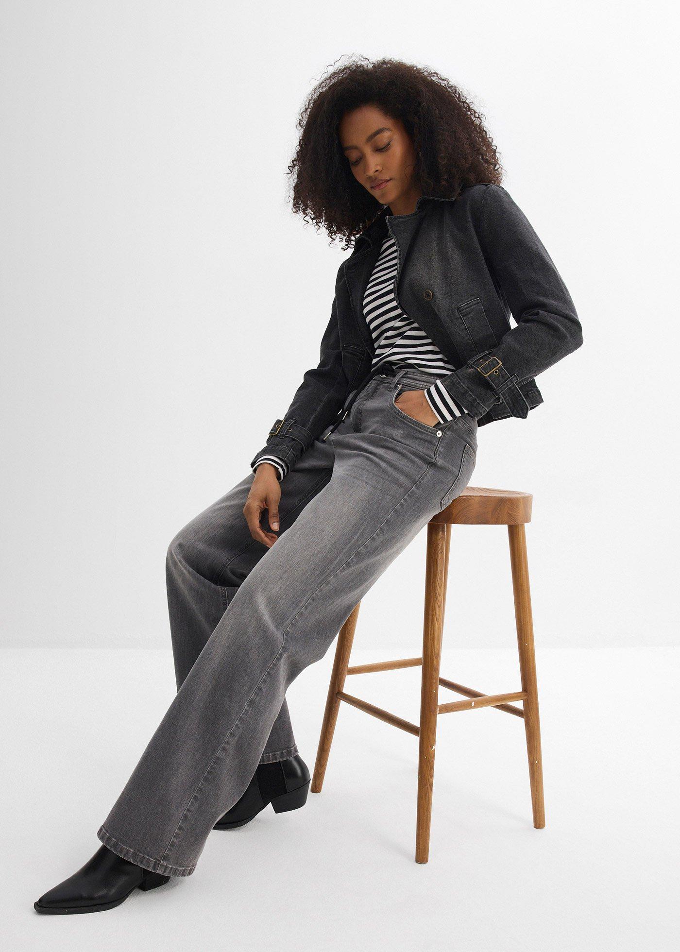 Luźne jeansy, high waist - Bonprix