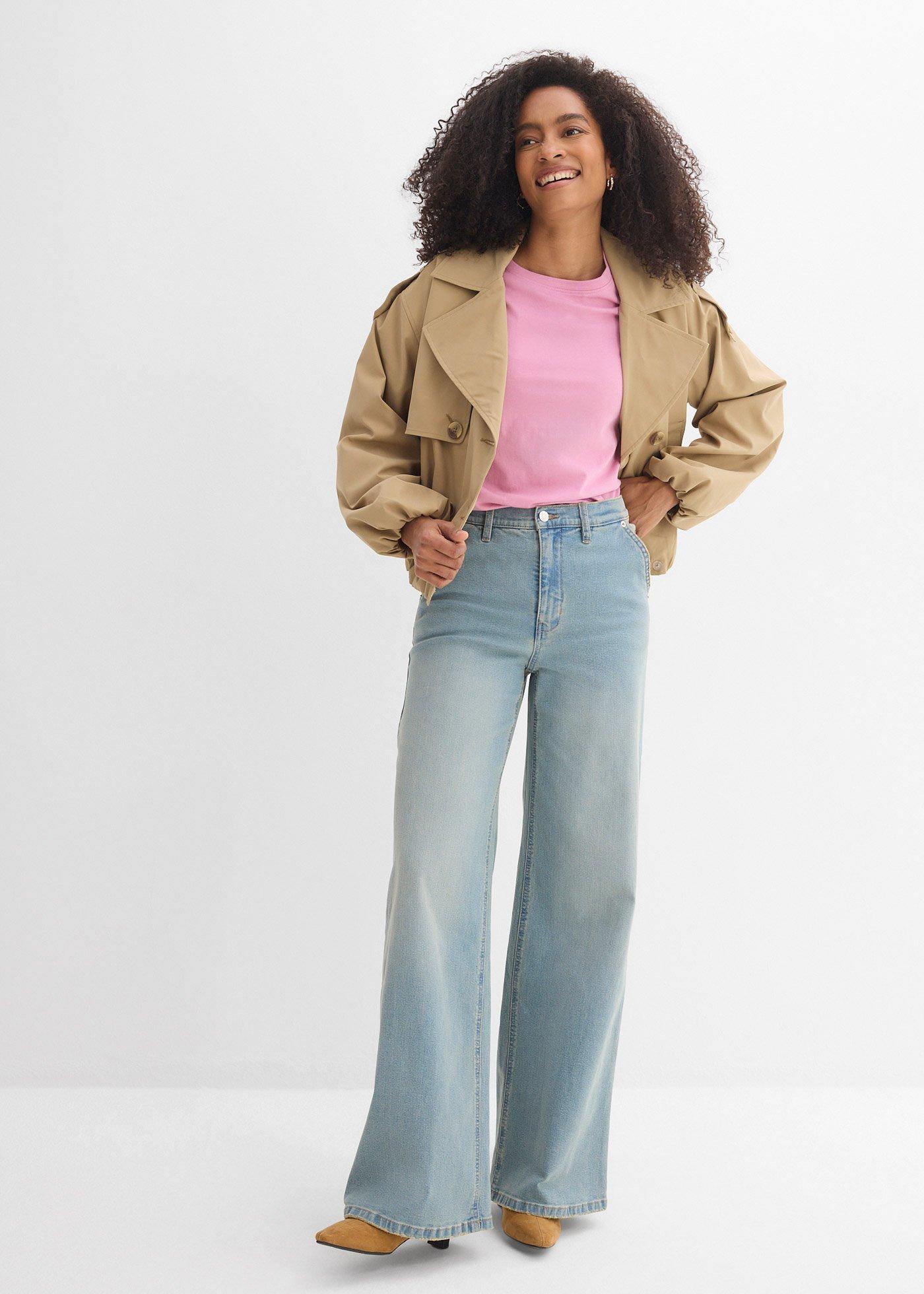 Luźne jeansy, high waist - Bonprix