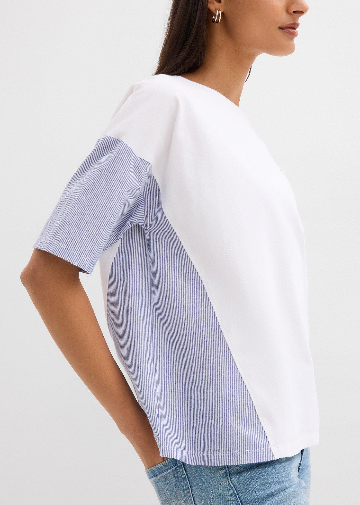 T-shirt oversize z mieszanki bawełny - Bonprix