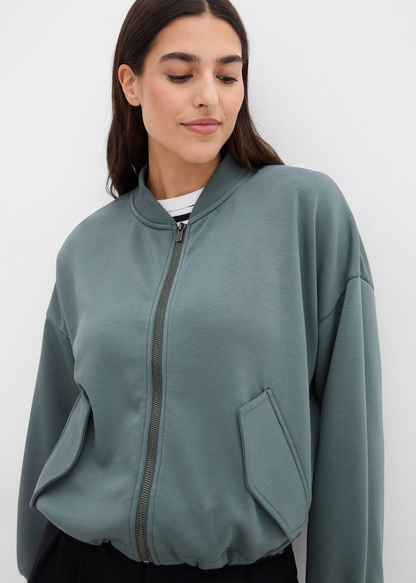 Kurtka bomberka oversize z miękkiej mieszanki wiskozy - Bonprix
