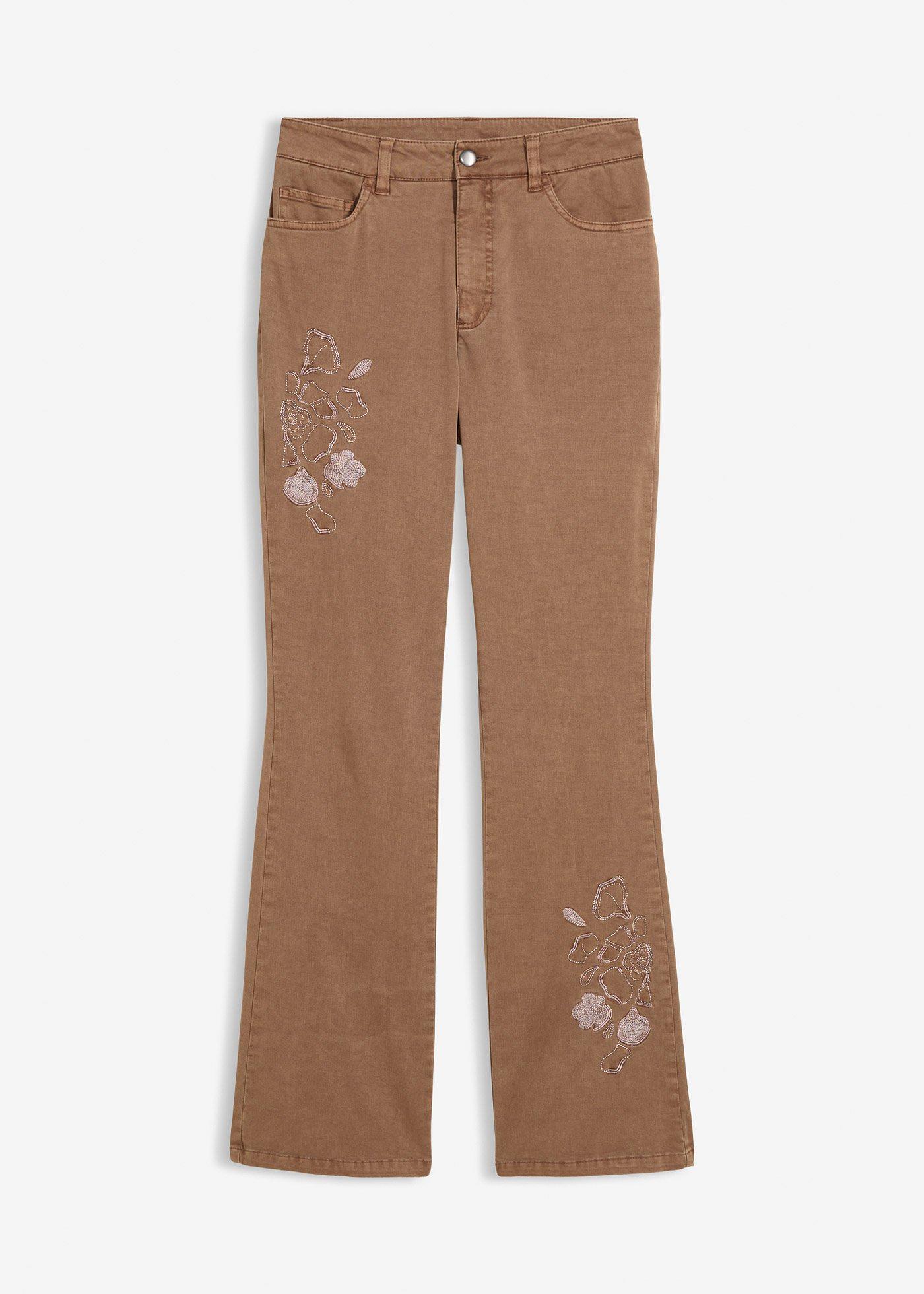 Jean bootcut avec broderies