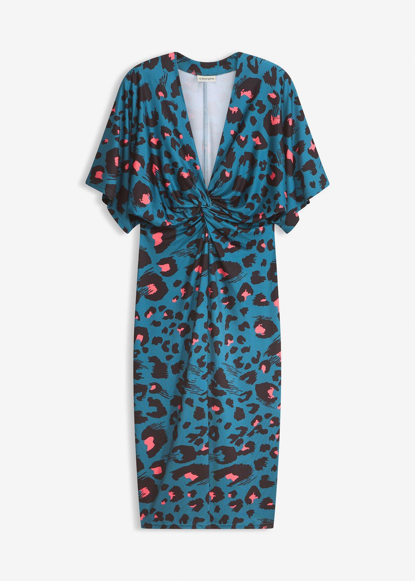 Robe midi à décolleté plongeant