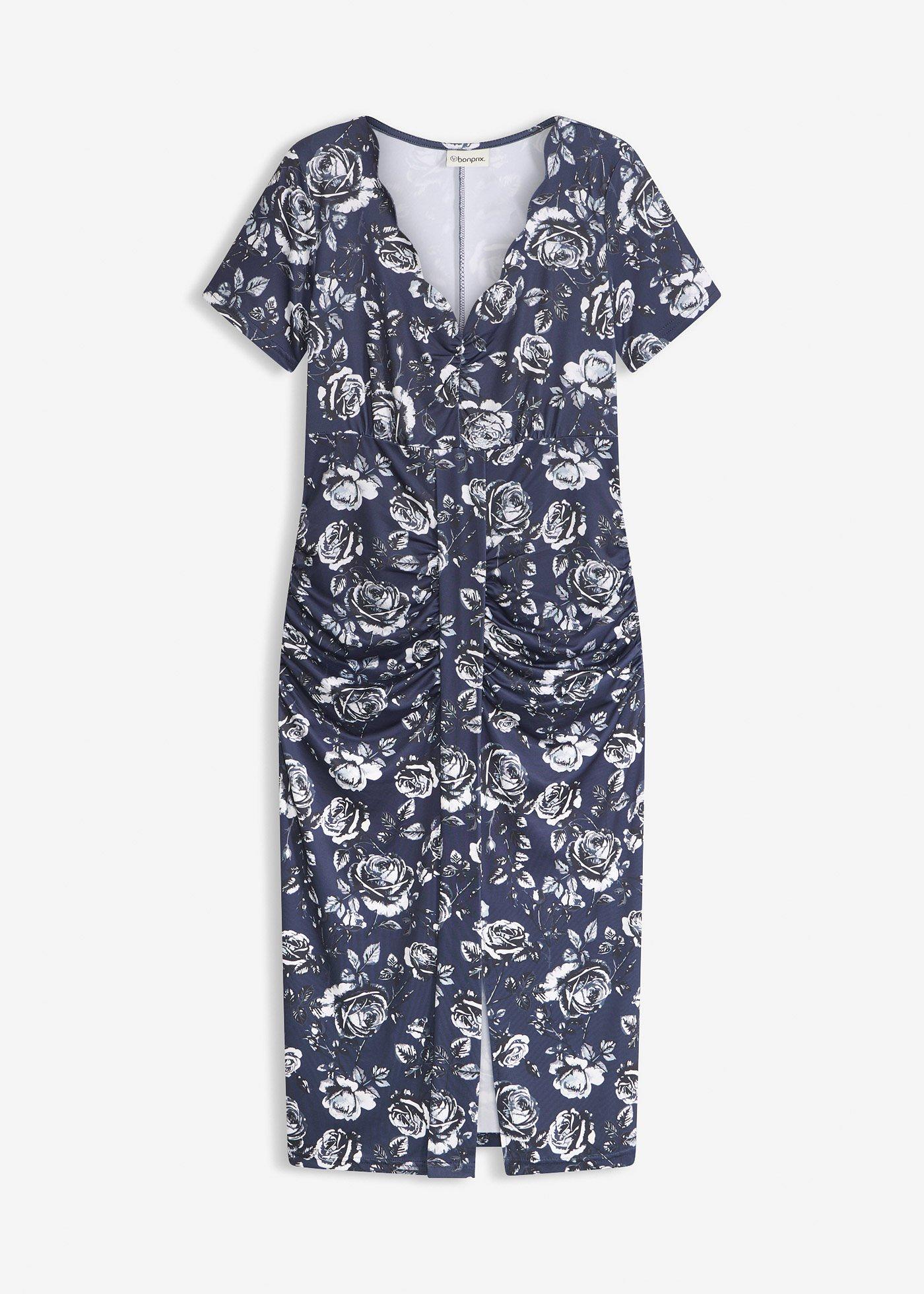 Robe midi à décolleté plongeant