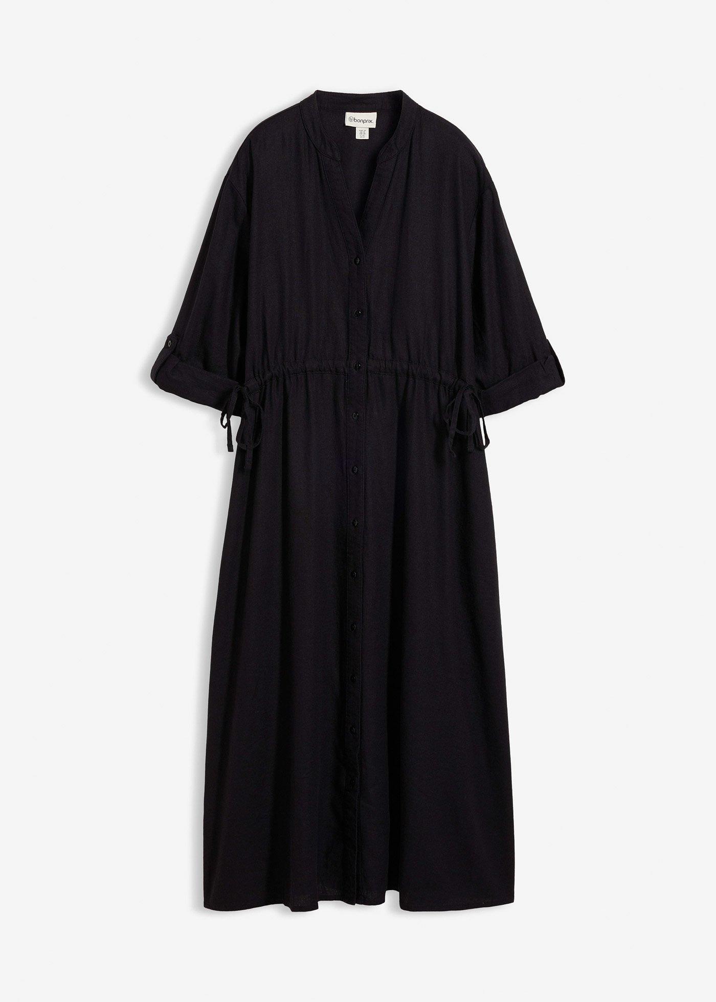 Rochie midi din material cu in