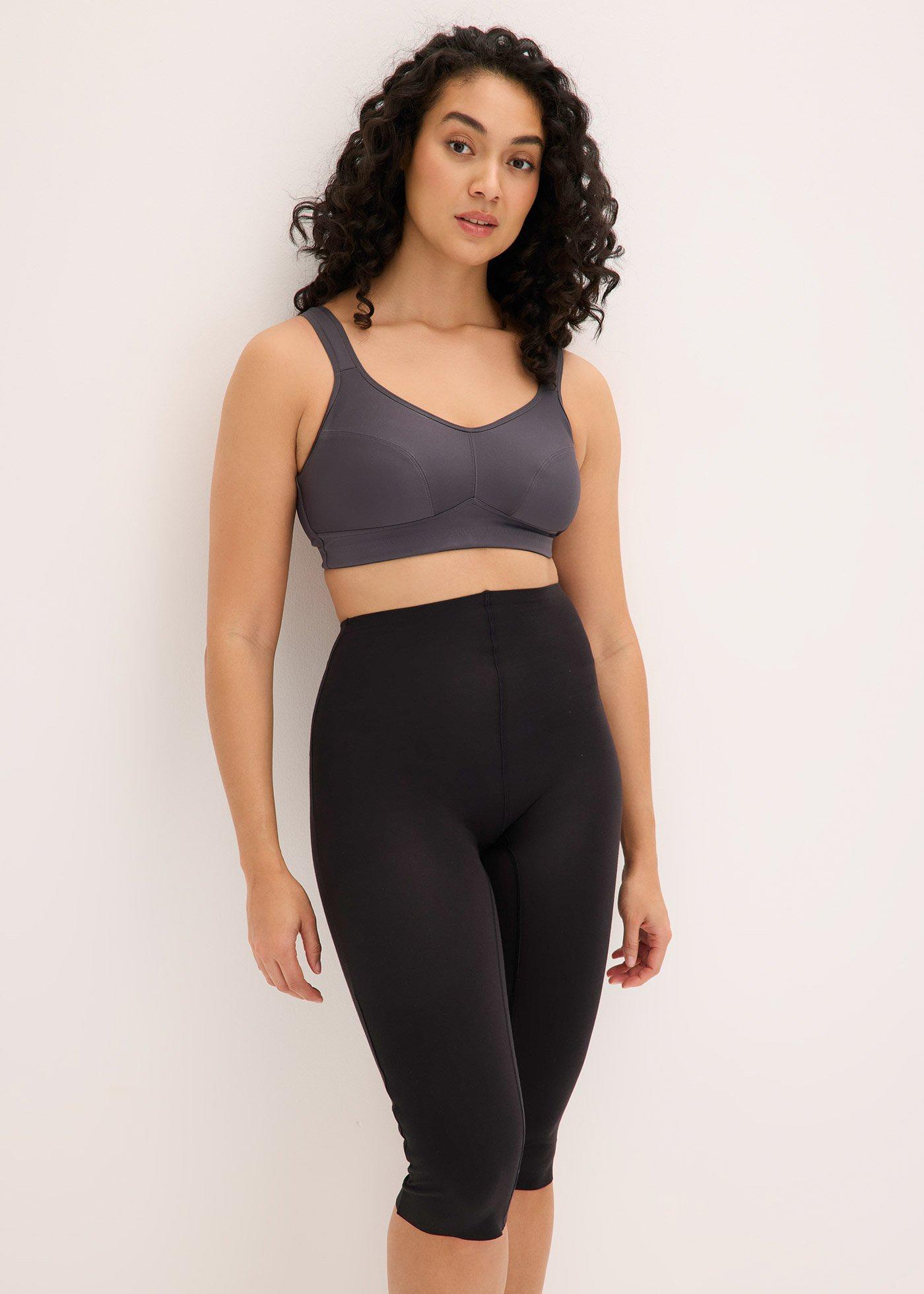 Spodnie capri lekko modelujące z bawełny - Bonprix