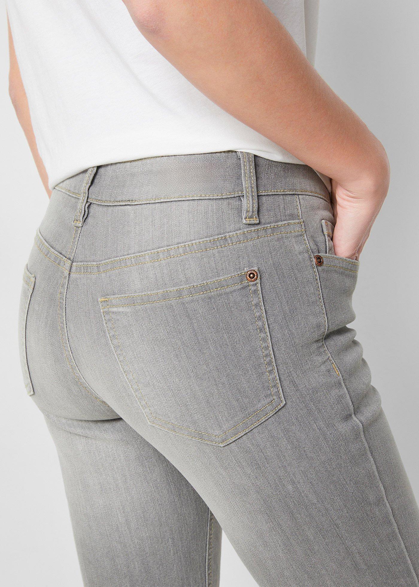 Wygodne dżinsy ze stretchem o kroju bootcut, mid waist - Bonprix