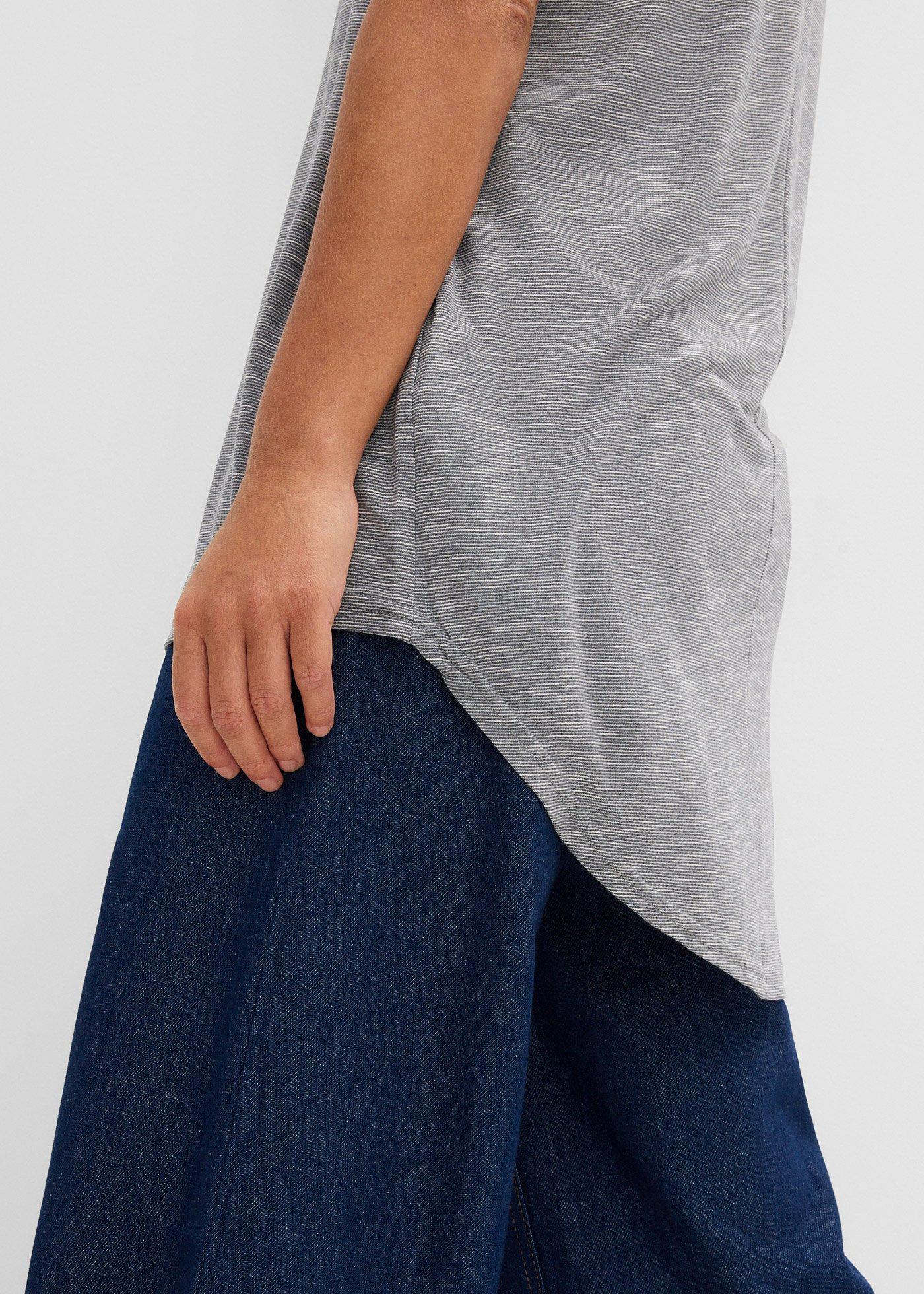 Długi shirt z mieszanki wiskozy - Bonprix