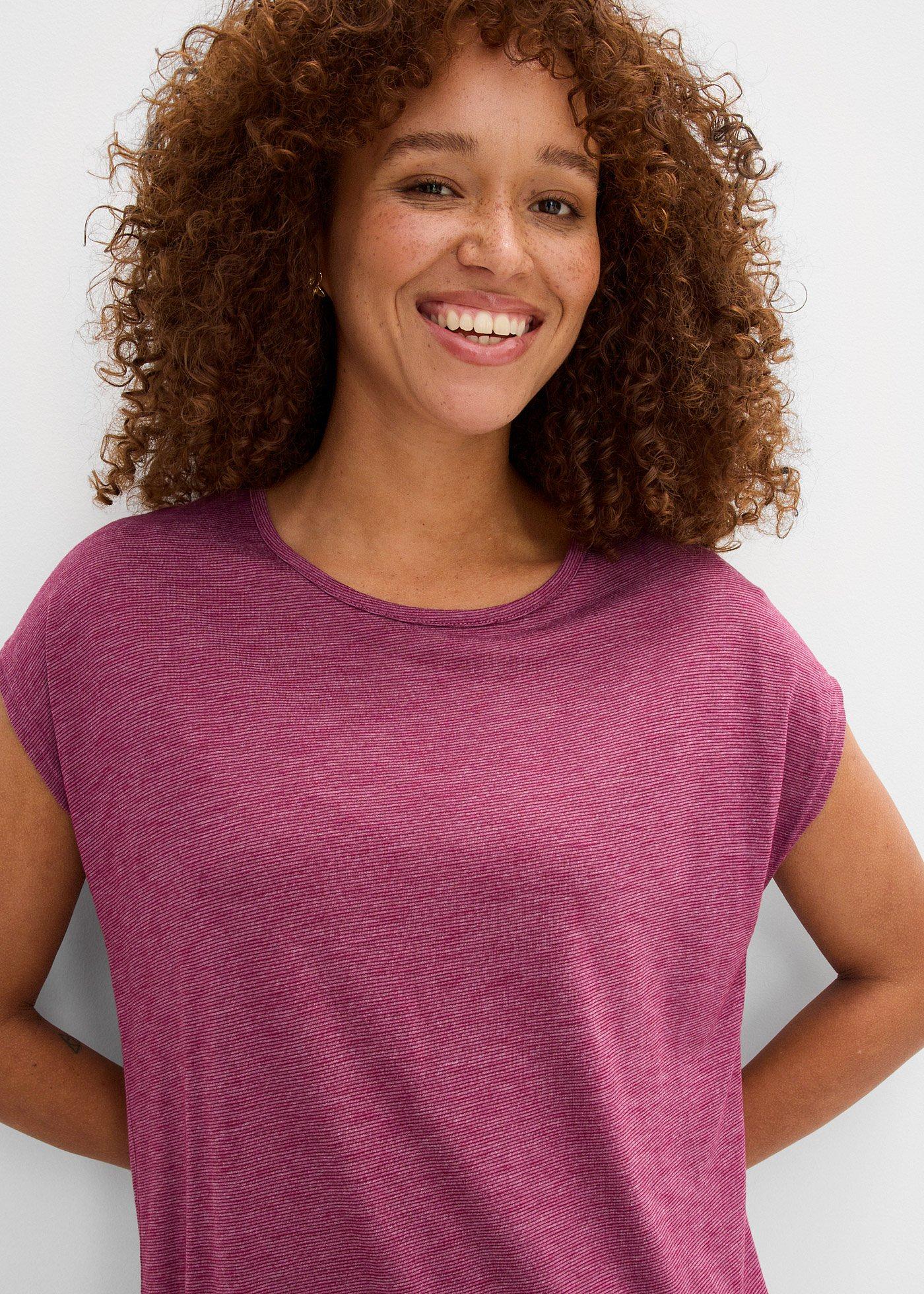 Długi shirt z mieszanki wiskozy - Bonprix