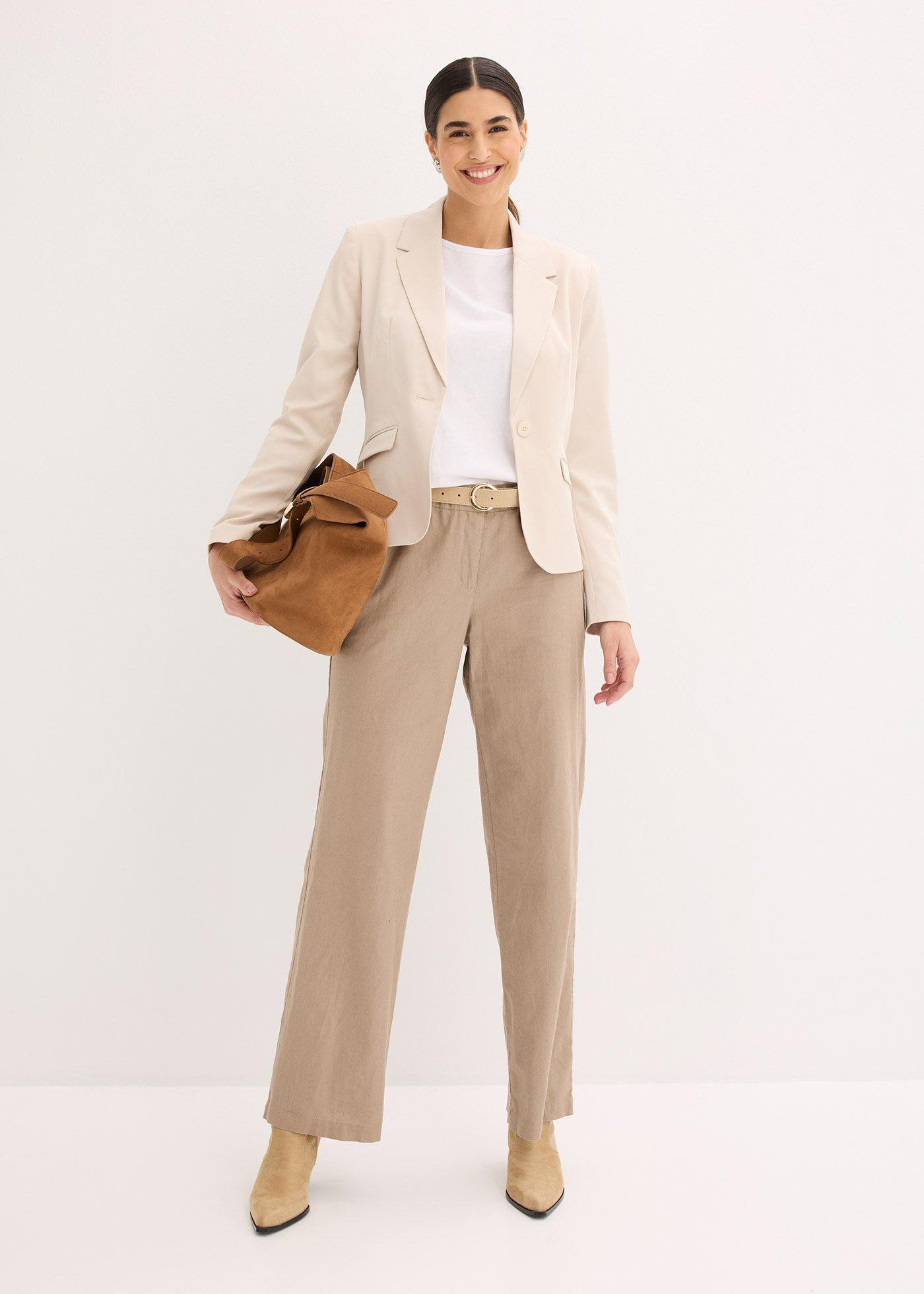 Krótki żakiet z kieszeniami z patkami - Bonprix