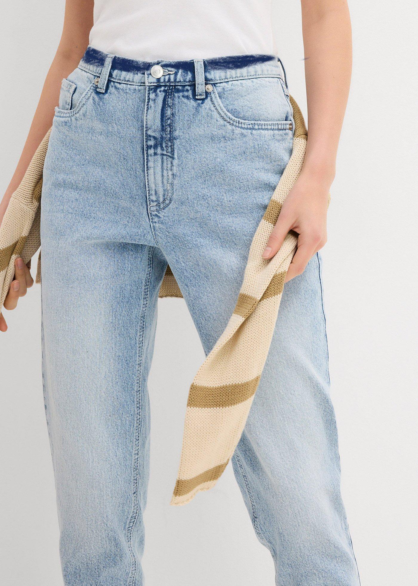Jeasy mom, high waist, low stretch, cropped - Bonprix