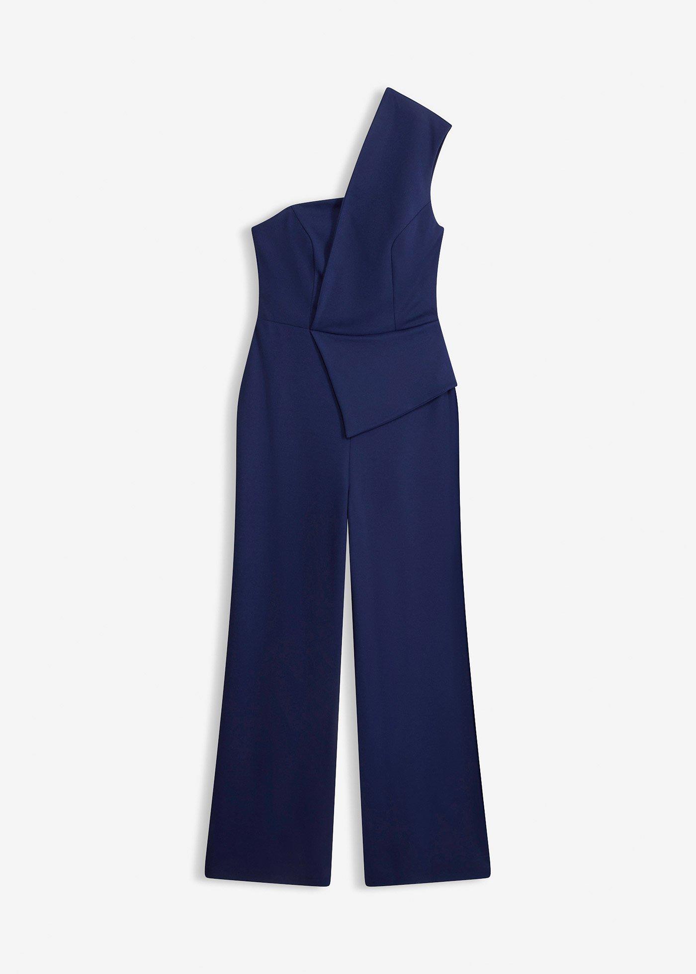 Jumpsuit van crêpe met structuur