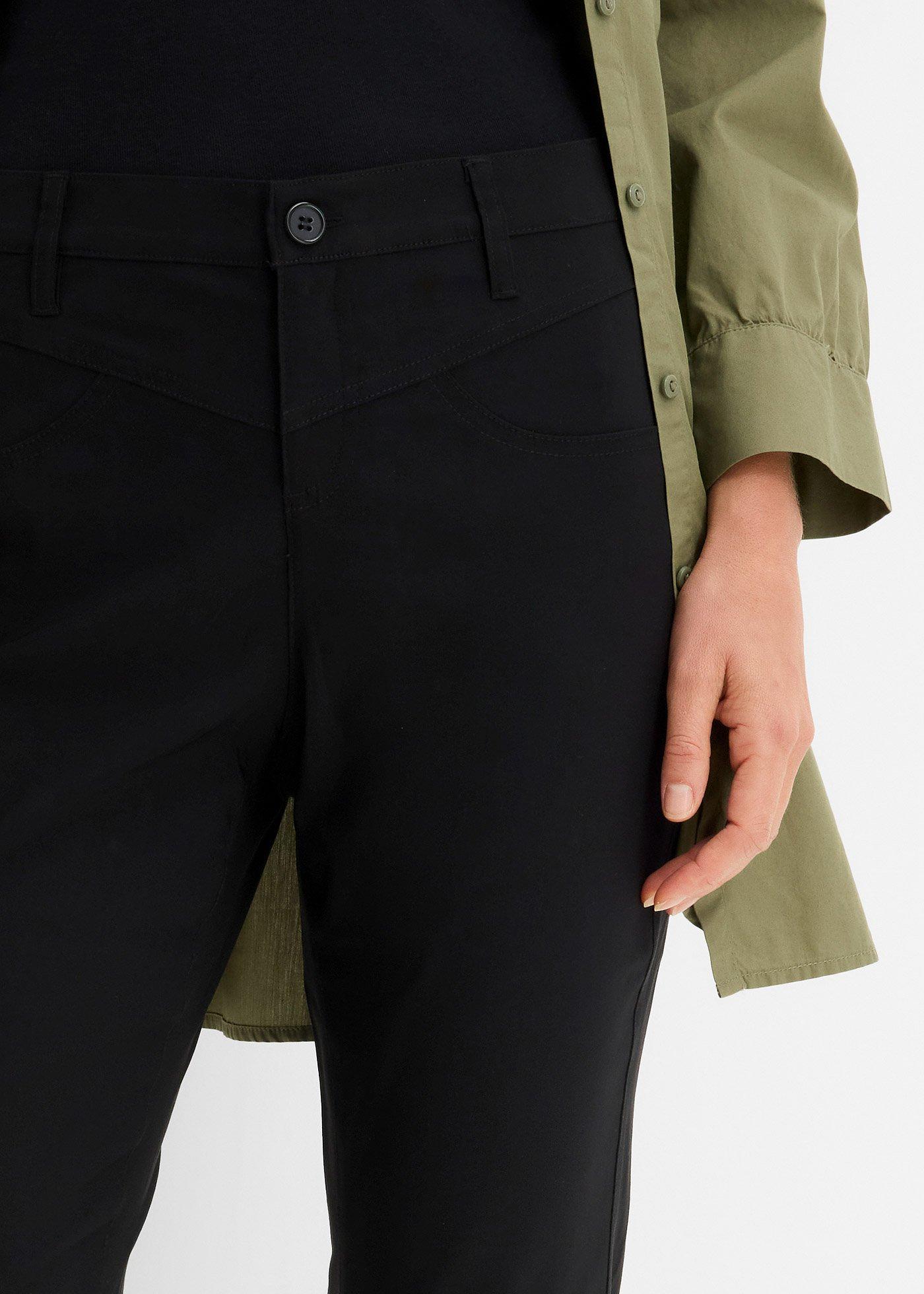 Spodnie z bengaliny ze stretchem o kroju bootcut - Bonprix