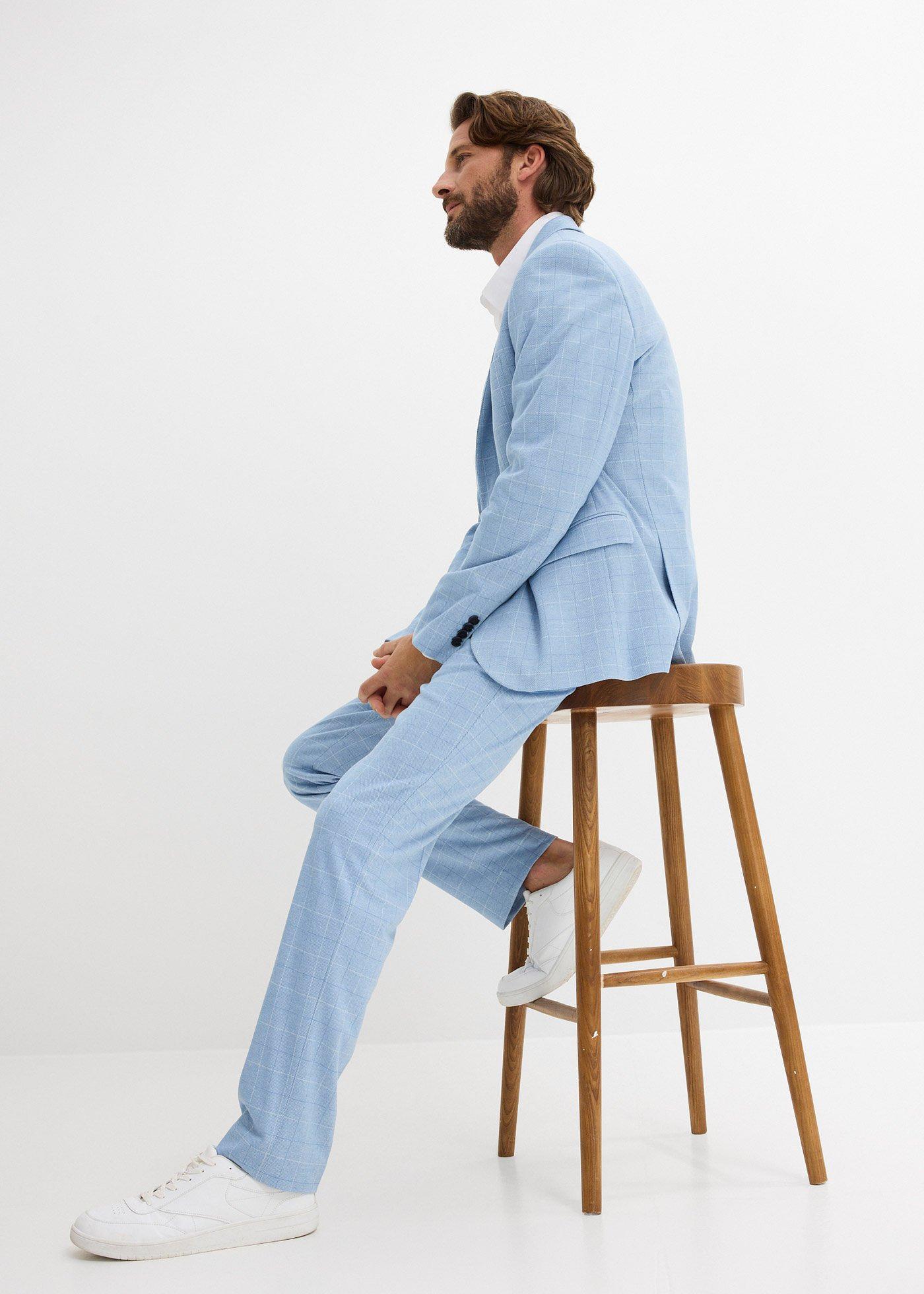 Garnitur 2-częściowy z komfortowego materiału ze stretchem, modern fit - Bonprix