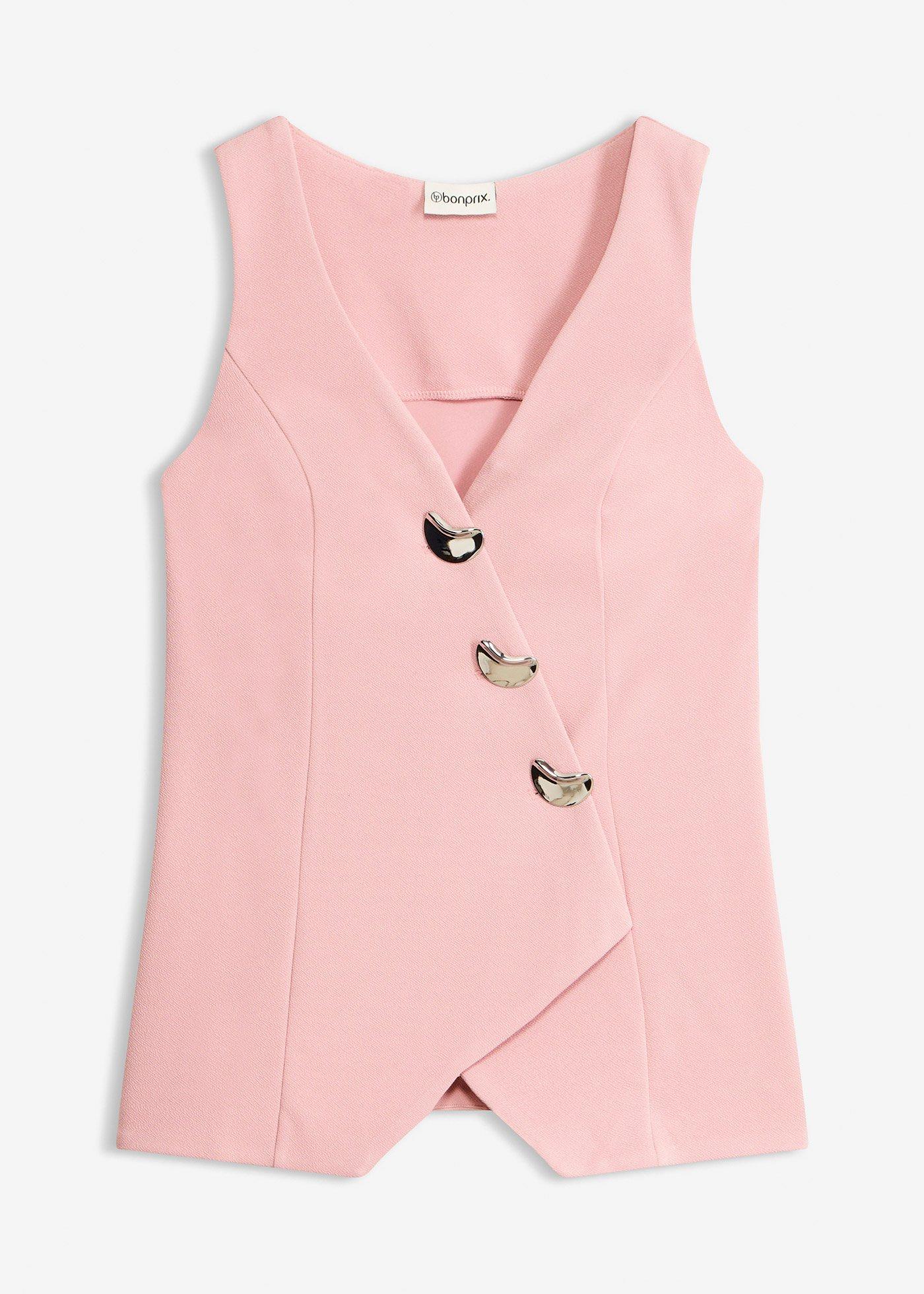 Blazer sans manches avec boutons décoratifs